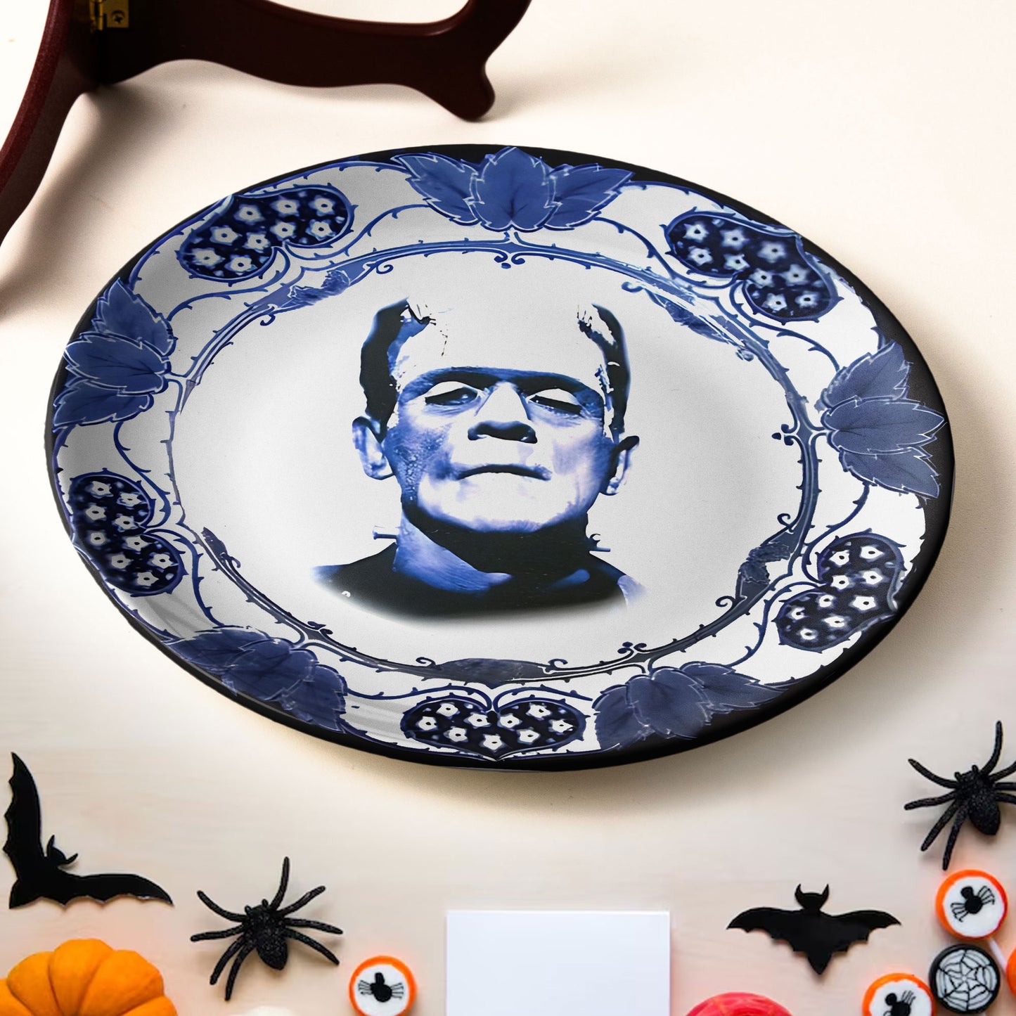 Frankenstein Decorative Ceramic Plate – Gothic Horror Collectible