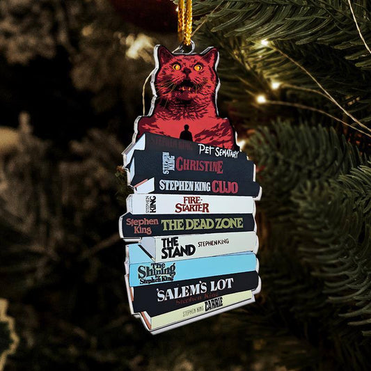 Stephen King Horror Bookstack Acrylic Ornament
