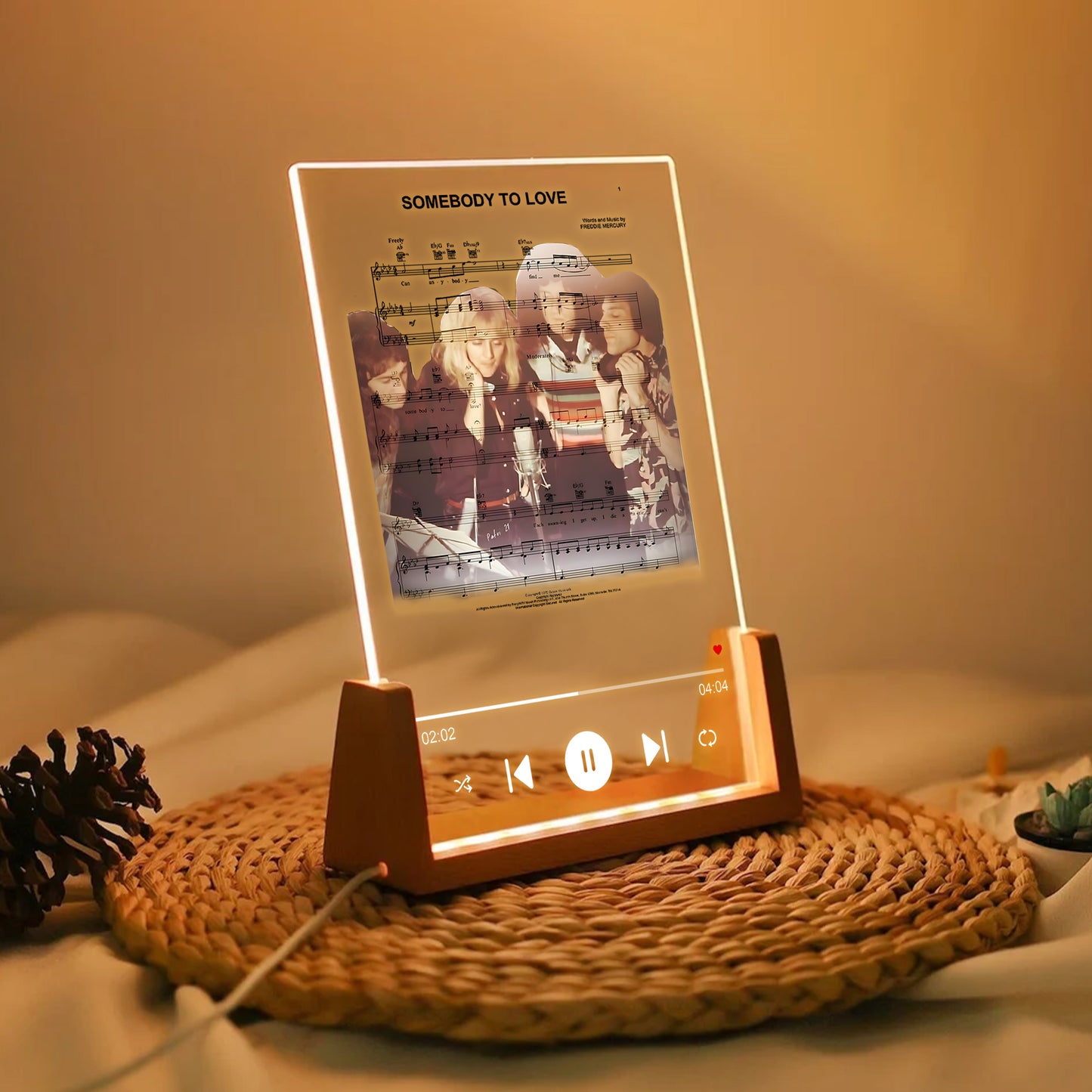 Queen “Somebody to Love” LED Music Plaque – Classic Lyric Light