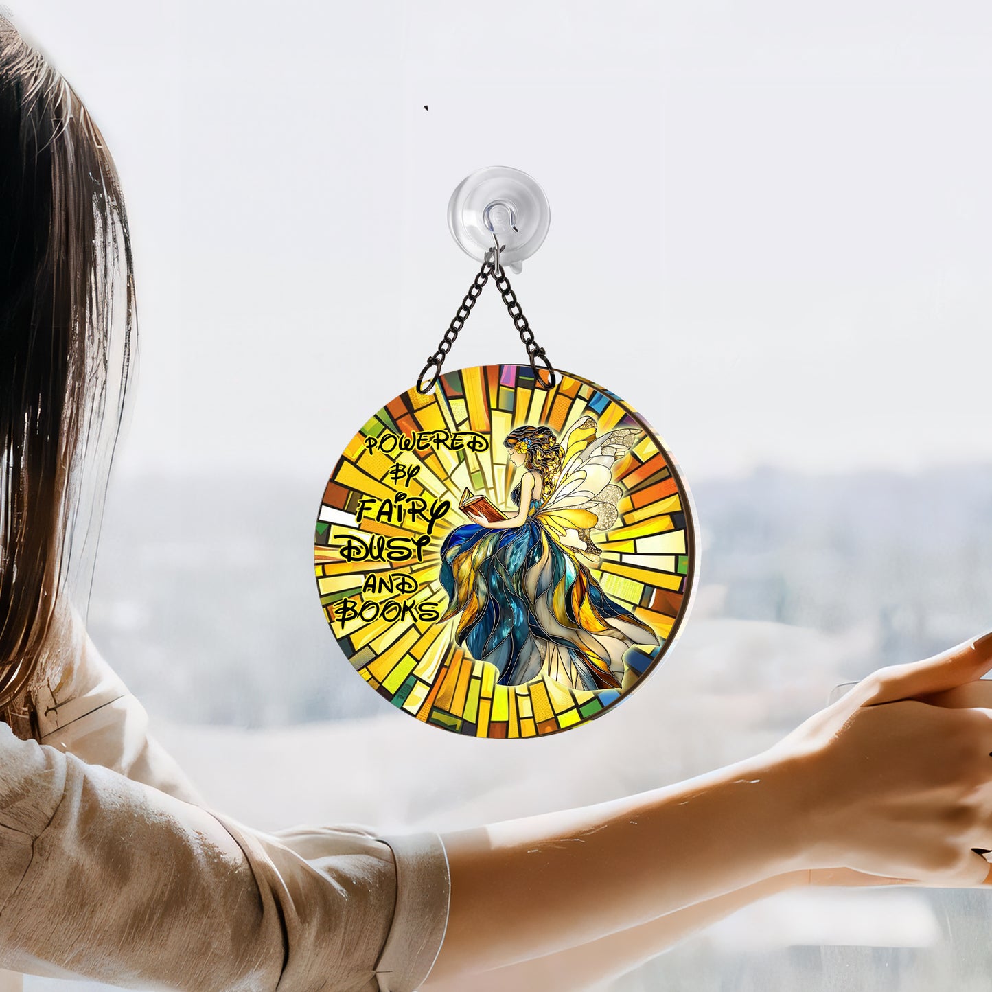 Stained Glass Suncatcher Glass Fairy Dust