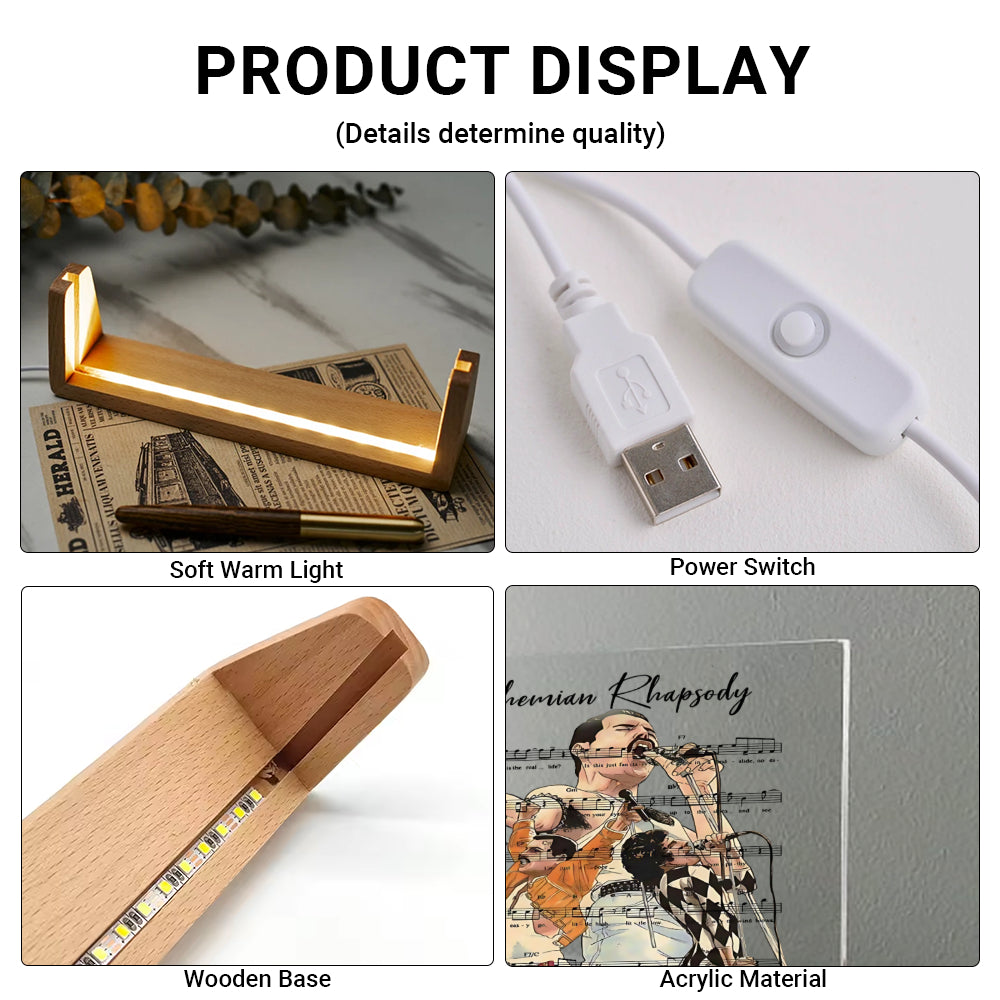 Queen “Bohemian Rhapsody” LED Music Plaque – Tribute Edition