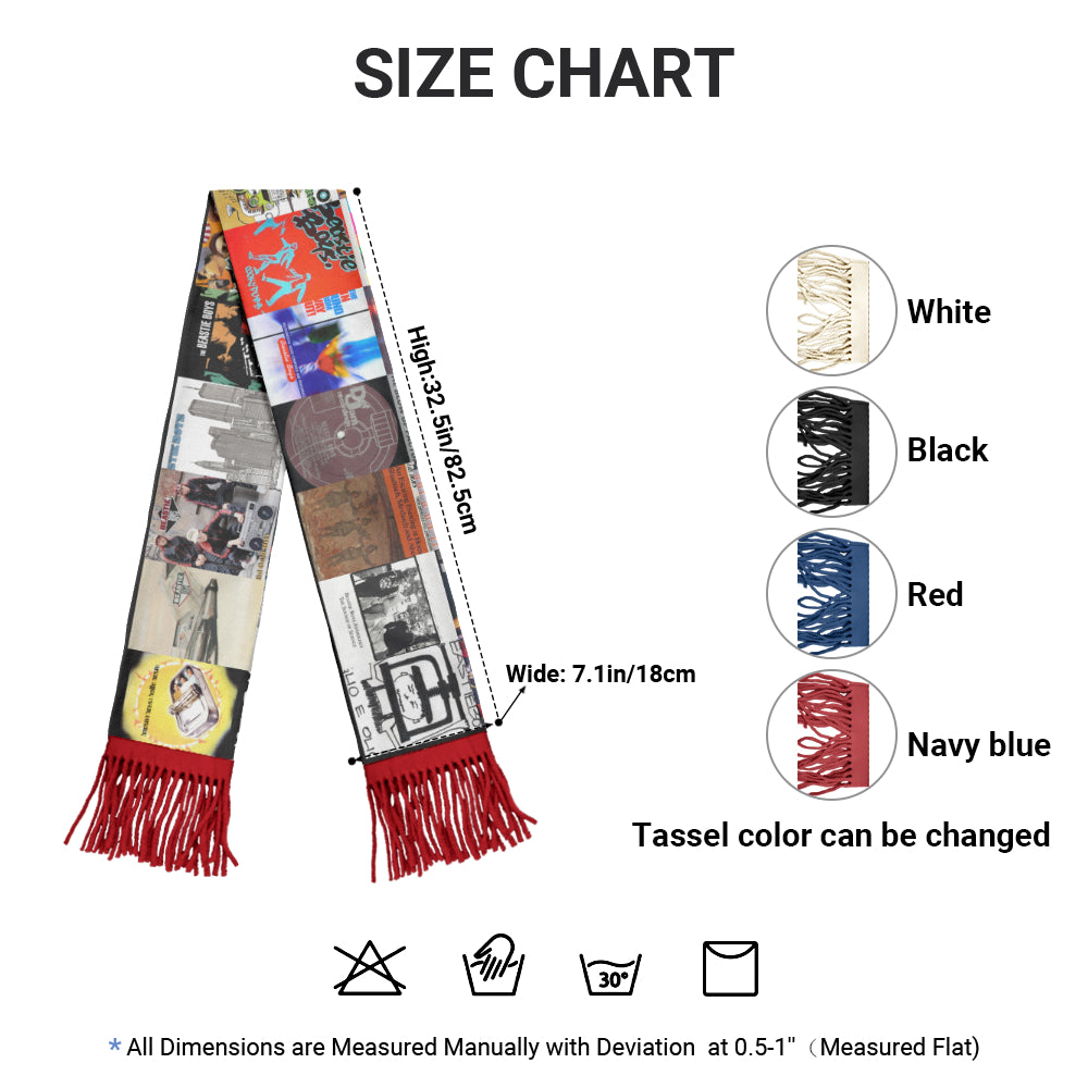Beastie Boys Album Collage Scarf – Hip-Hop Legend Fan Gift