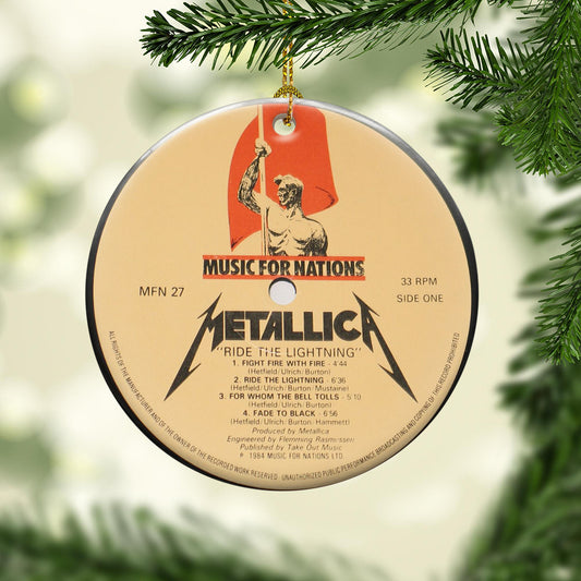 Music For Nations Metallica CD Design Ceramic Ornament – Rock Music Christmas Tree Decoration