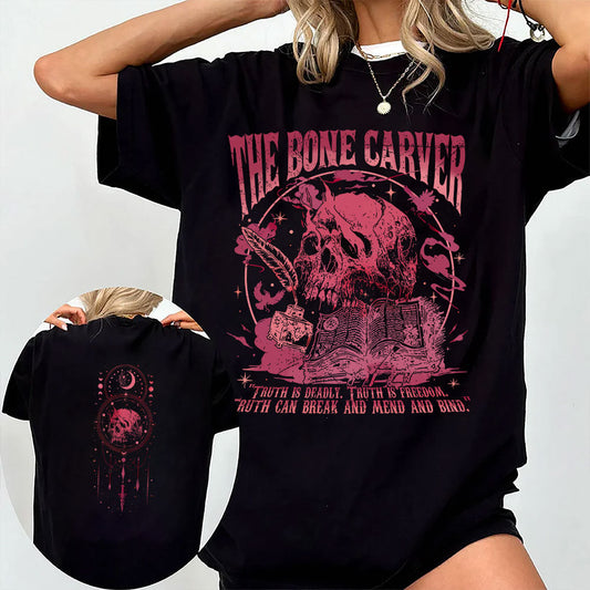 The Bone Carver Tee – Speak with Death, Walk with Power ☠️