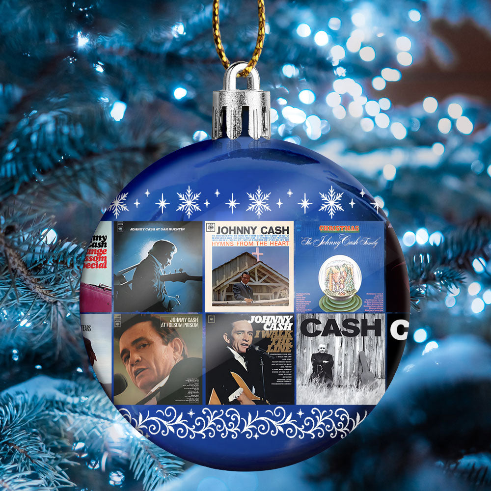 Johnny Cash Ball Ornament – The Man in Black Holiday Tribute