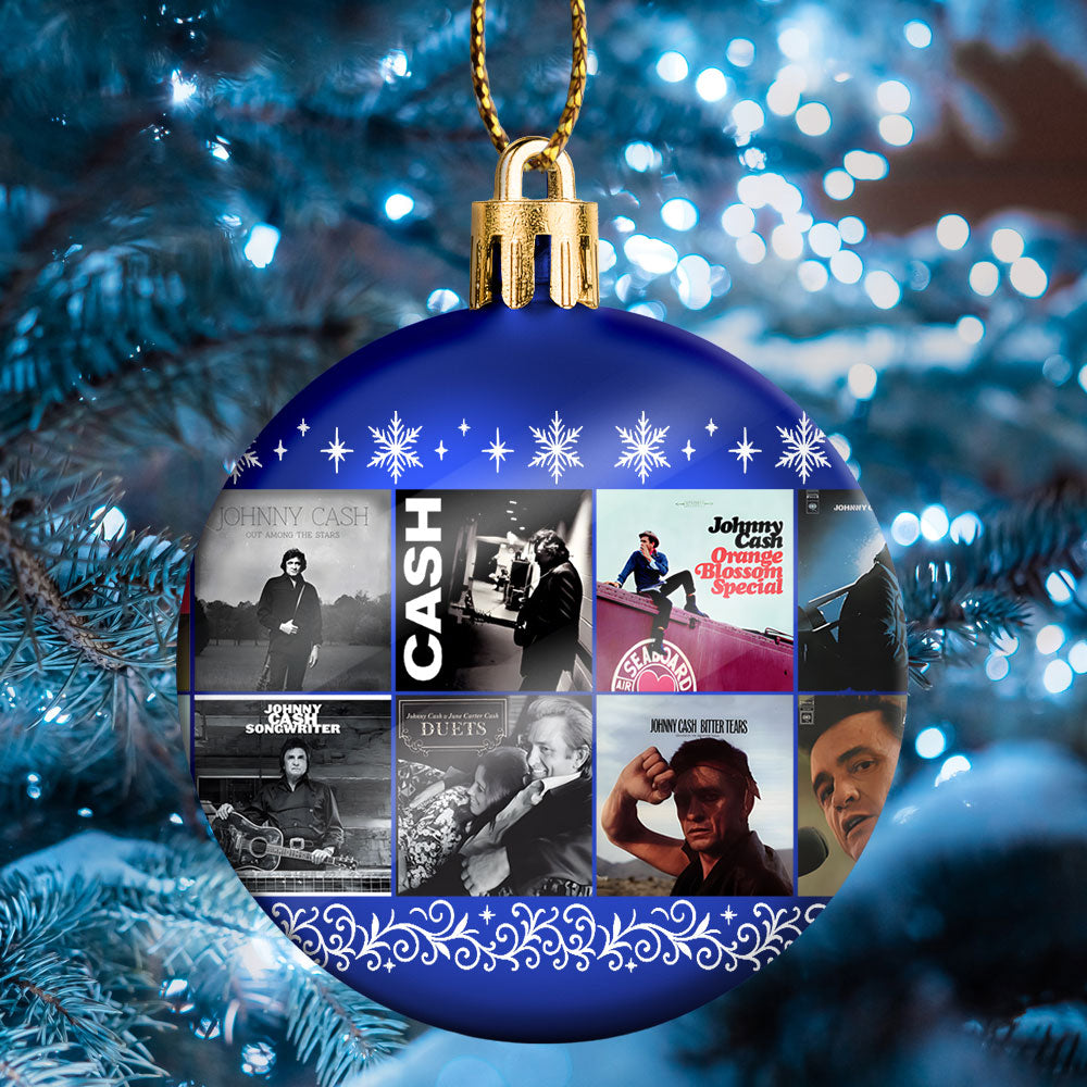 Johnny Cash Ball Ornament – The Man in Black Holiday Tribute