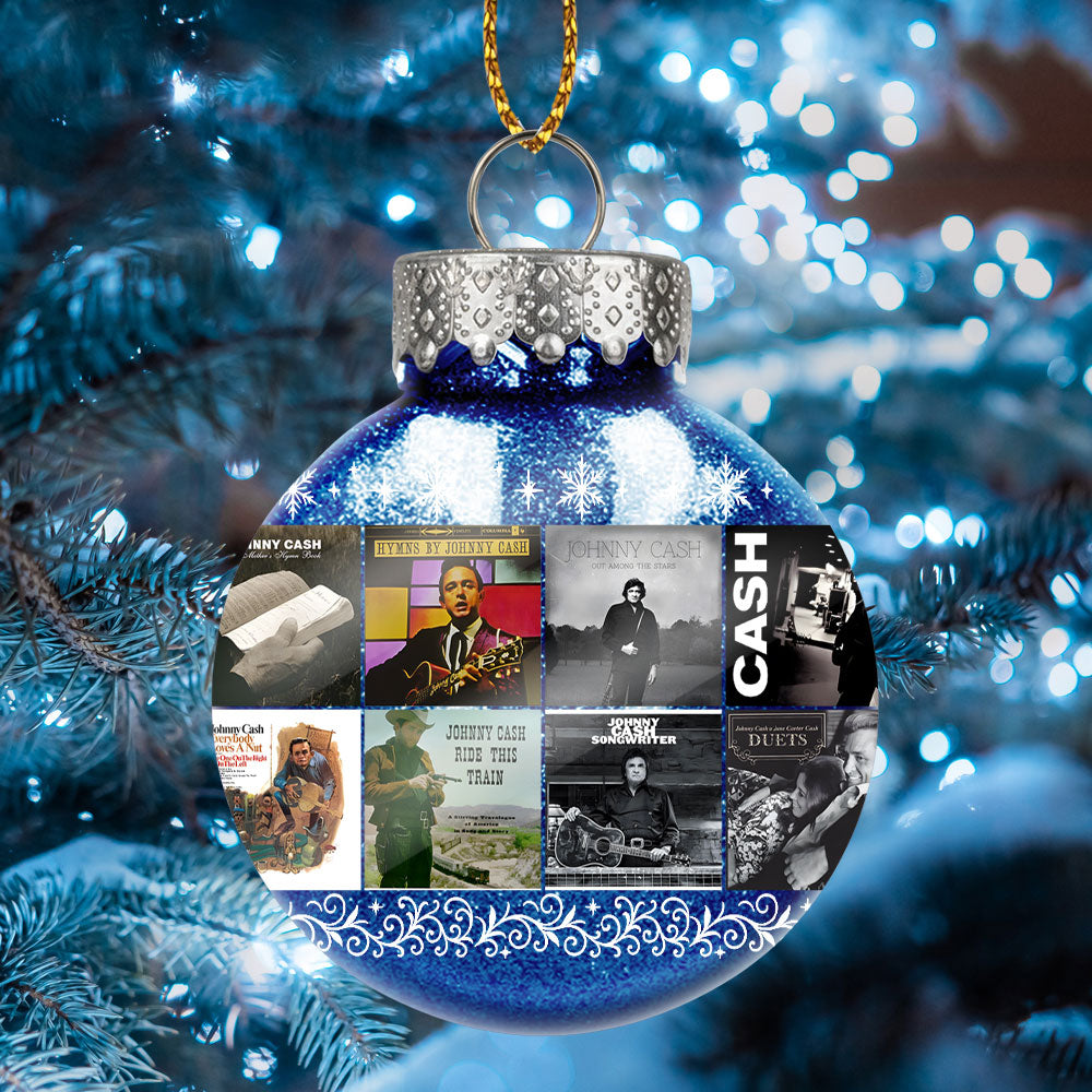 Johnny Cash Ball Ornament – The Man in Black Holiday Tribute