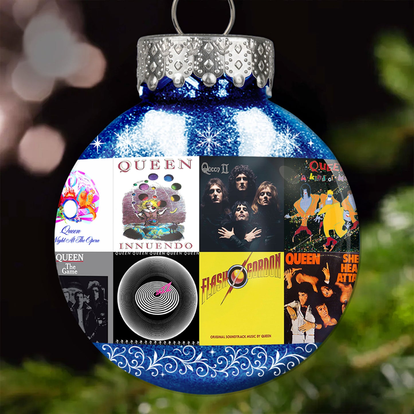 Queen Ball Ornament – A Majestic Tribute to Rock Royalty and Holiday Harmony