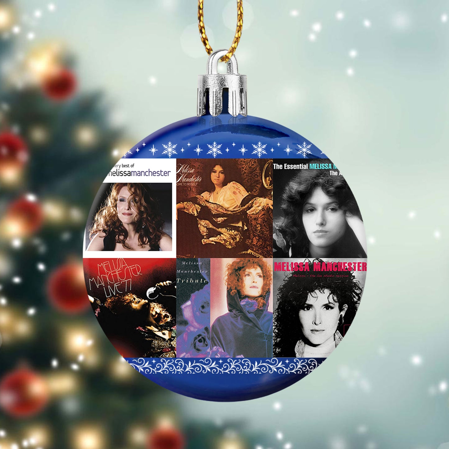 Melissa Manchester Album Collage Ornament – Classic Pop Holiday Decoration