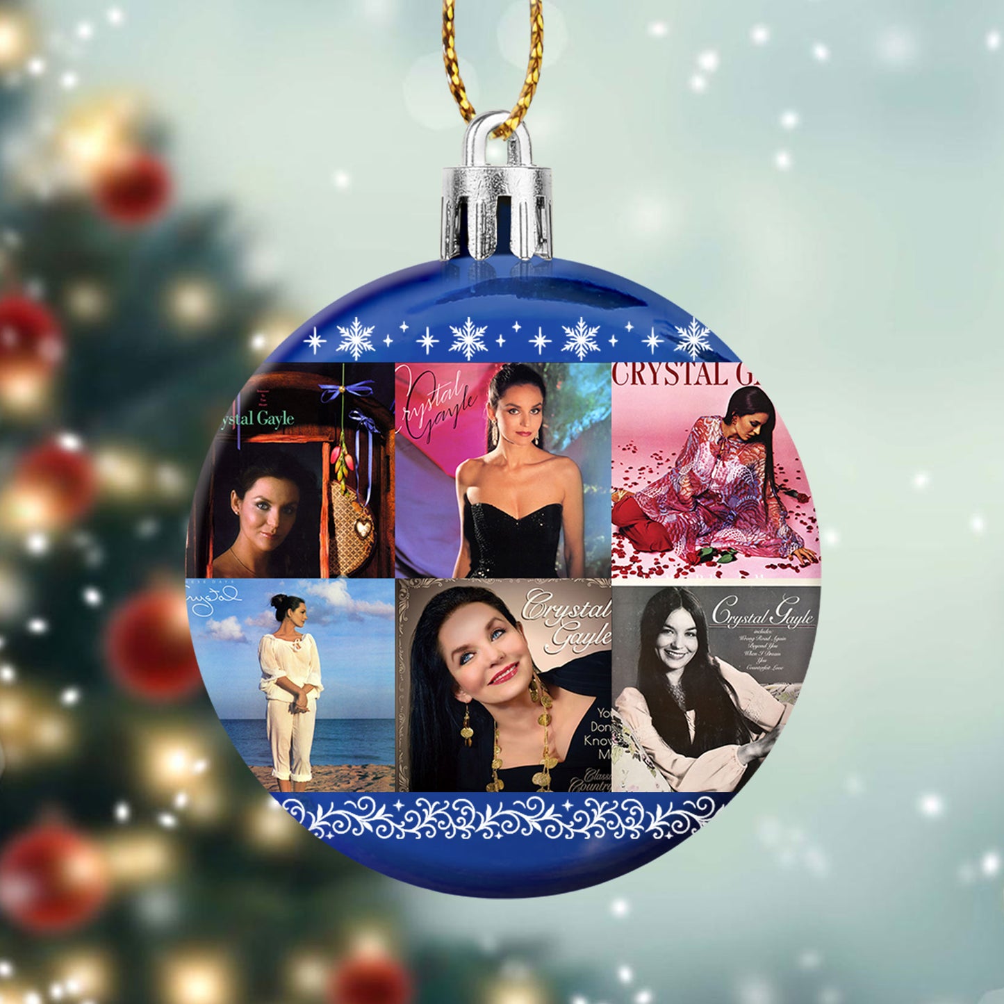 Crystal Gayle Album Covers Christmas Ball Ornament