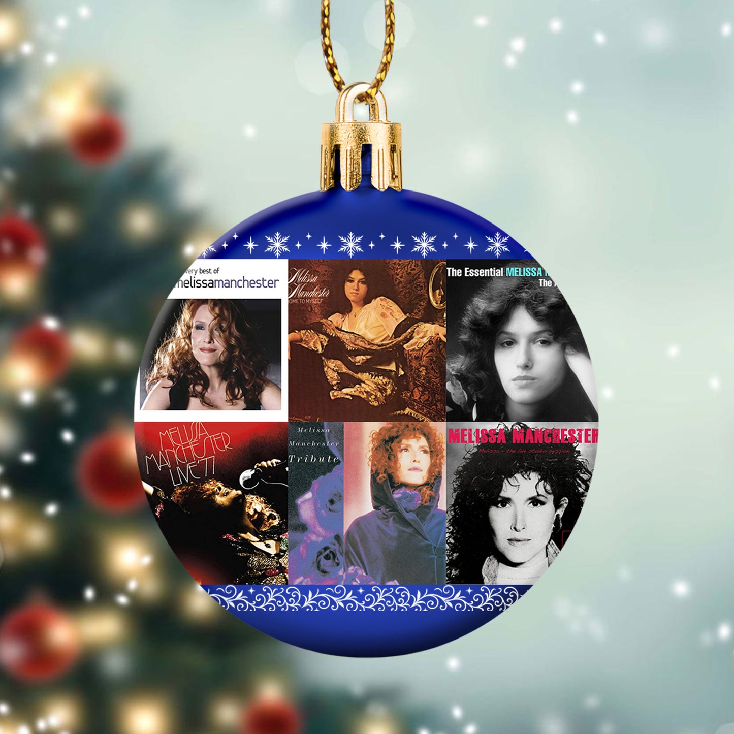 Melissa Manchester Album Collage Ornament – Classic Pop Holiday Decoration