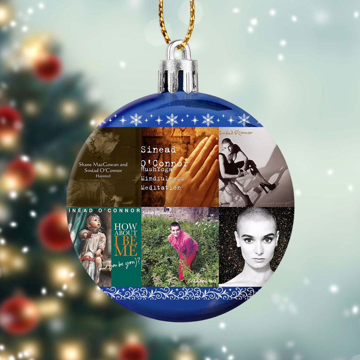 Sinéad O’Connor Album Collage Ornament – Iconic Alternative Music Christmas Decor