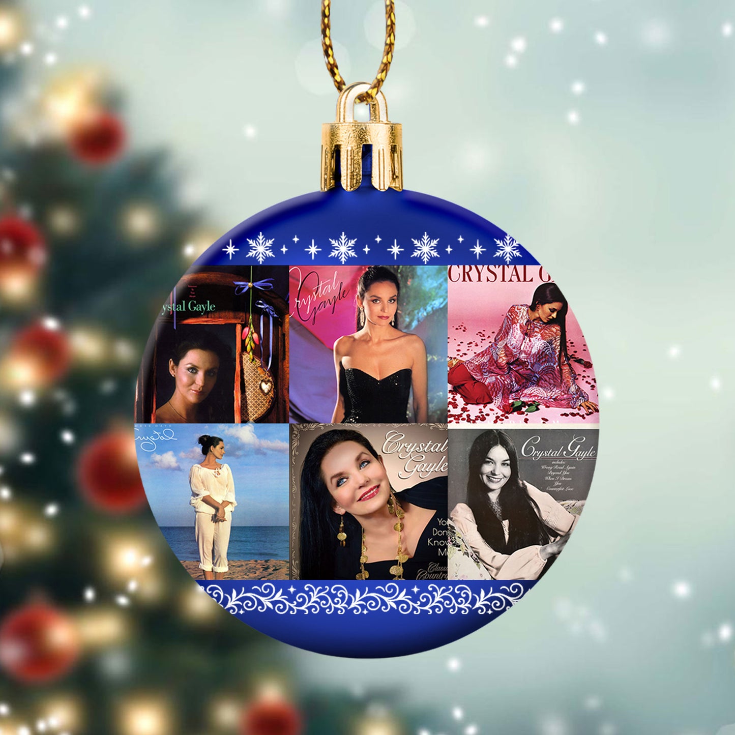 Crystal Gayle Album Covers Christmas Ball Ornament