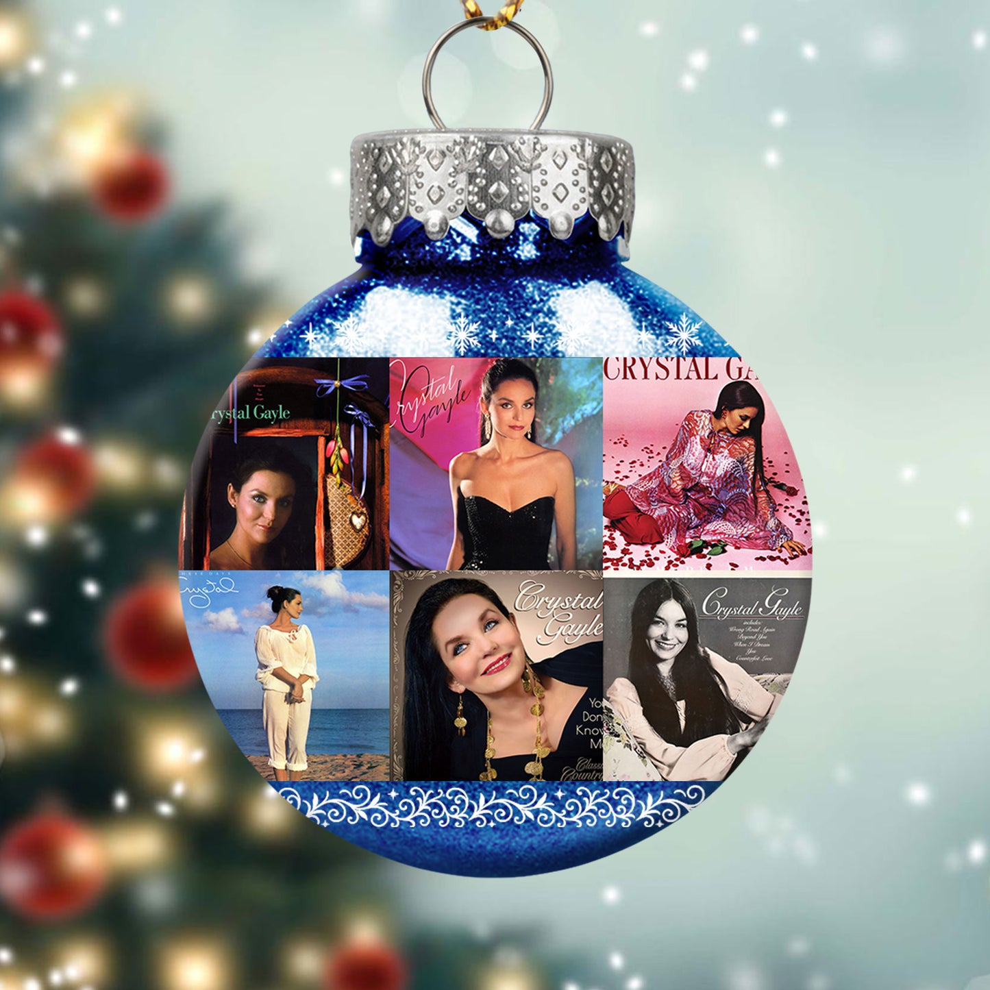 Crystal Gayle Album Covers Christmas Ball Ornament
