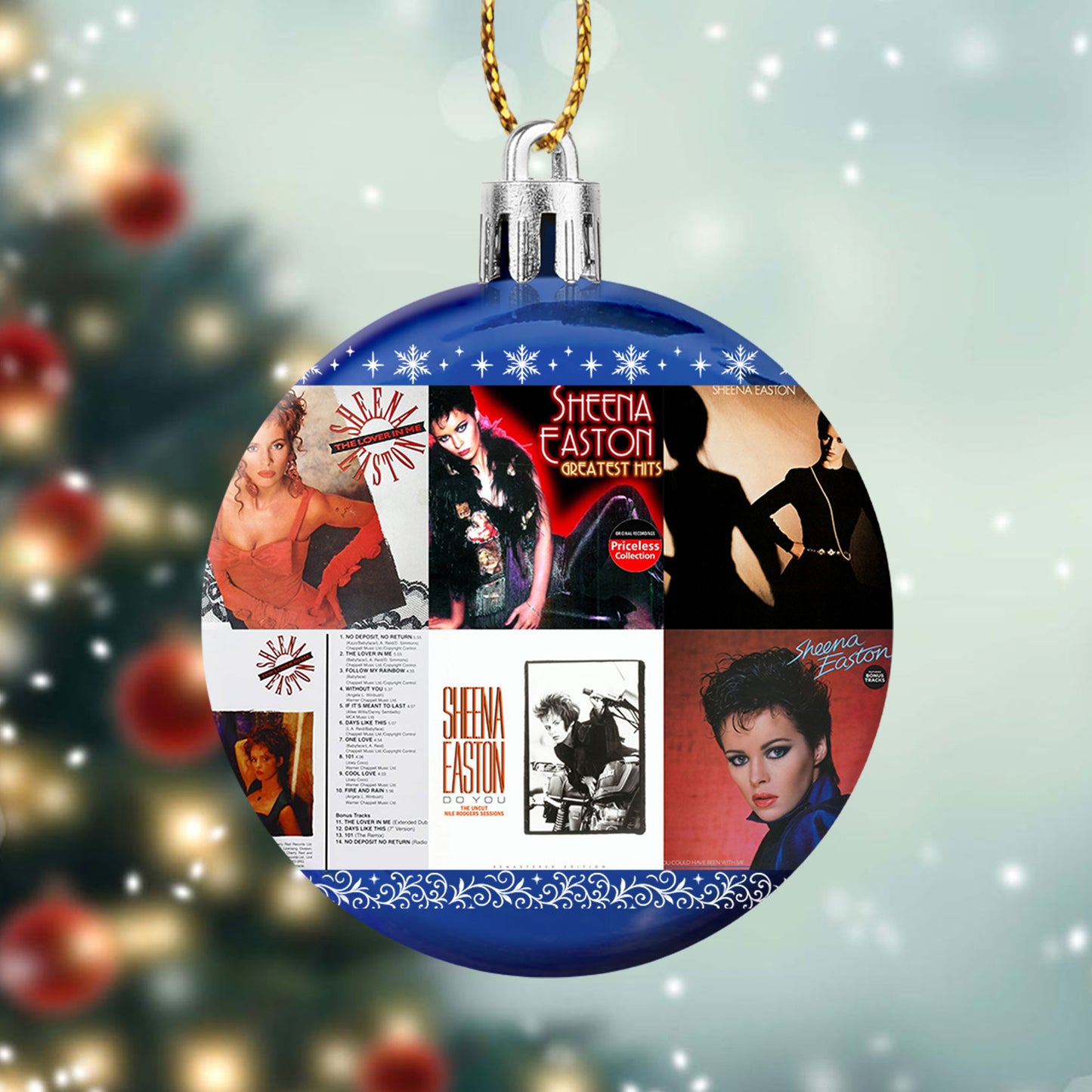 Sheena Easton Album Collage Ornament – Pop Icon Christmas Decoration