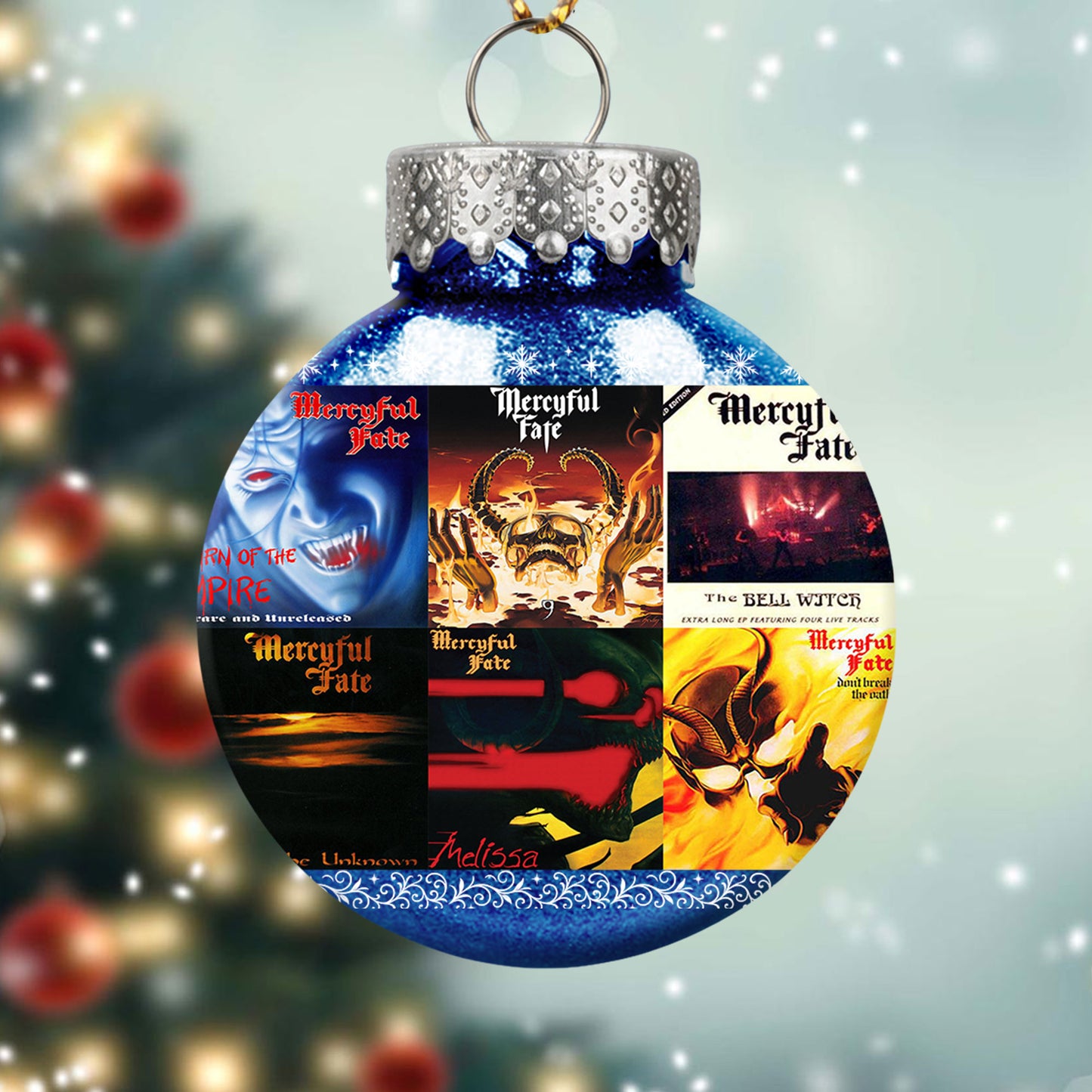 Mercyful Fate Album Collage Ornament – Heavy Metal Christmas Decoration