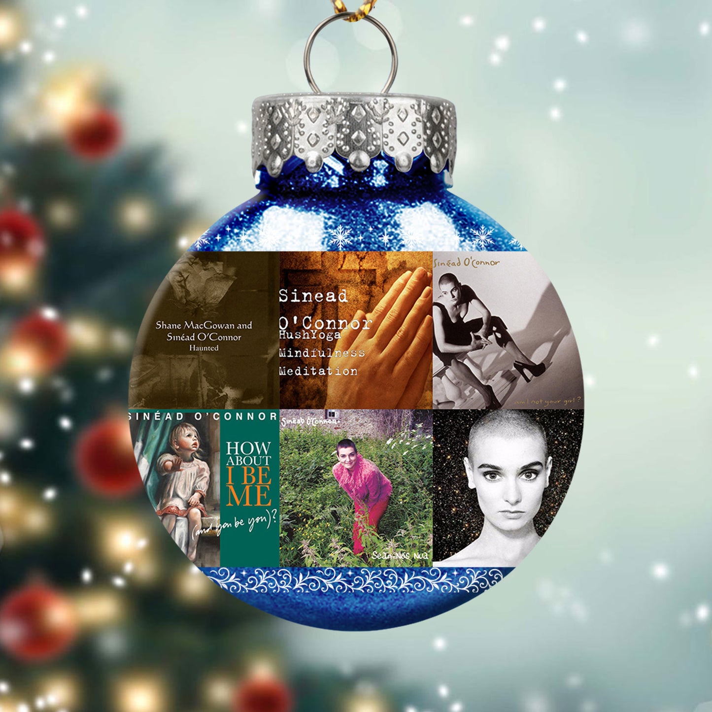 Sinéad O’Connor Album Collage Ornament – Iconic Alternative Music Christmas Decor