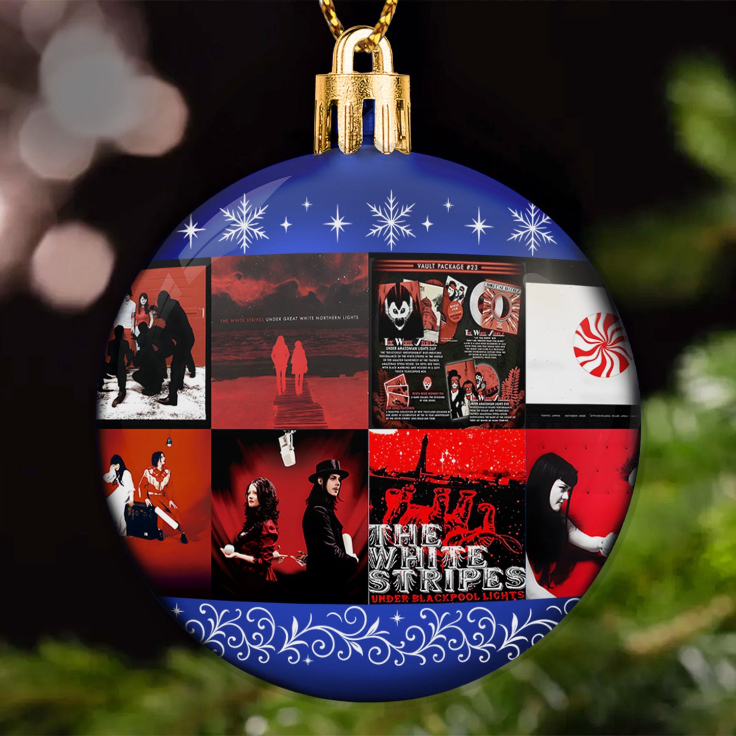 The White Stripes Ball Ornament – Bold Rock Energy for the Holidays