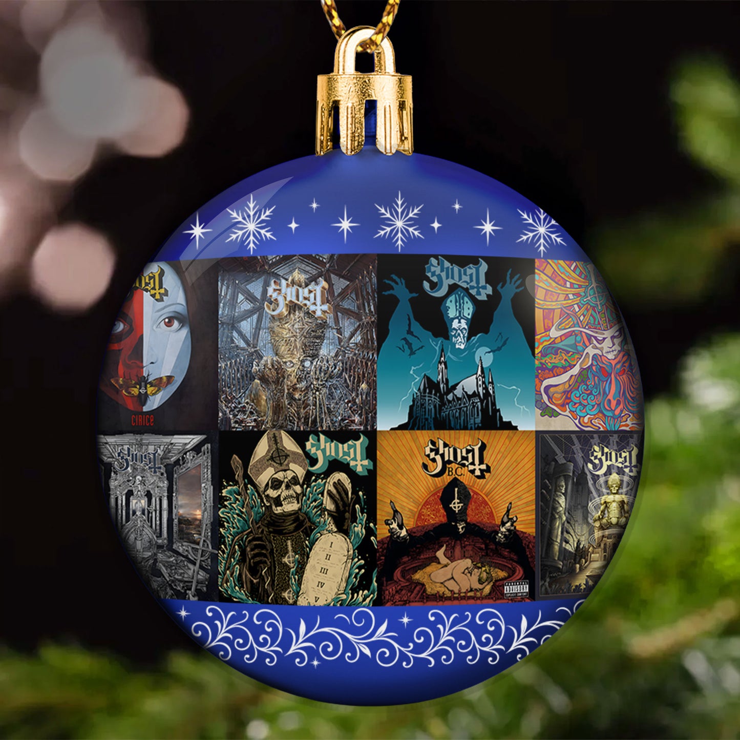 Ghost Ball Ornament – Theatrical Metal Spirit