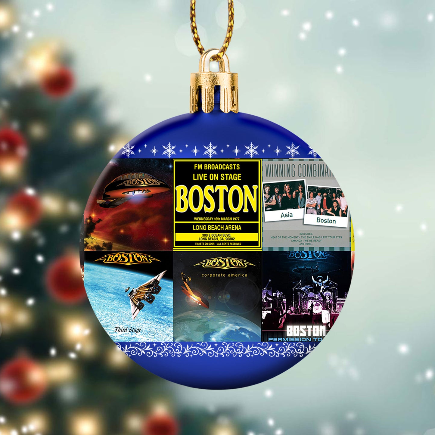 Boston Ball Ornament – Classic Rock Energy for the Holidays