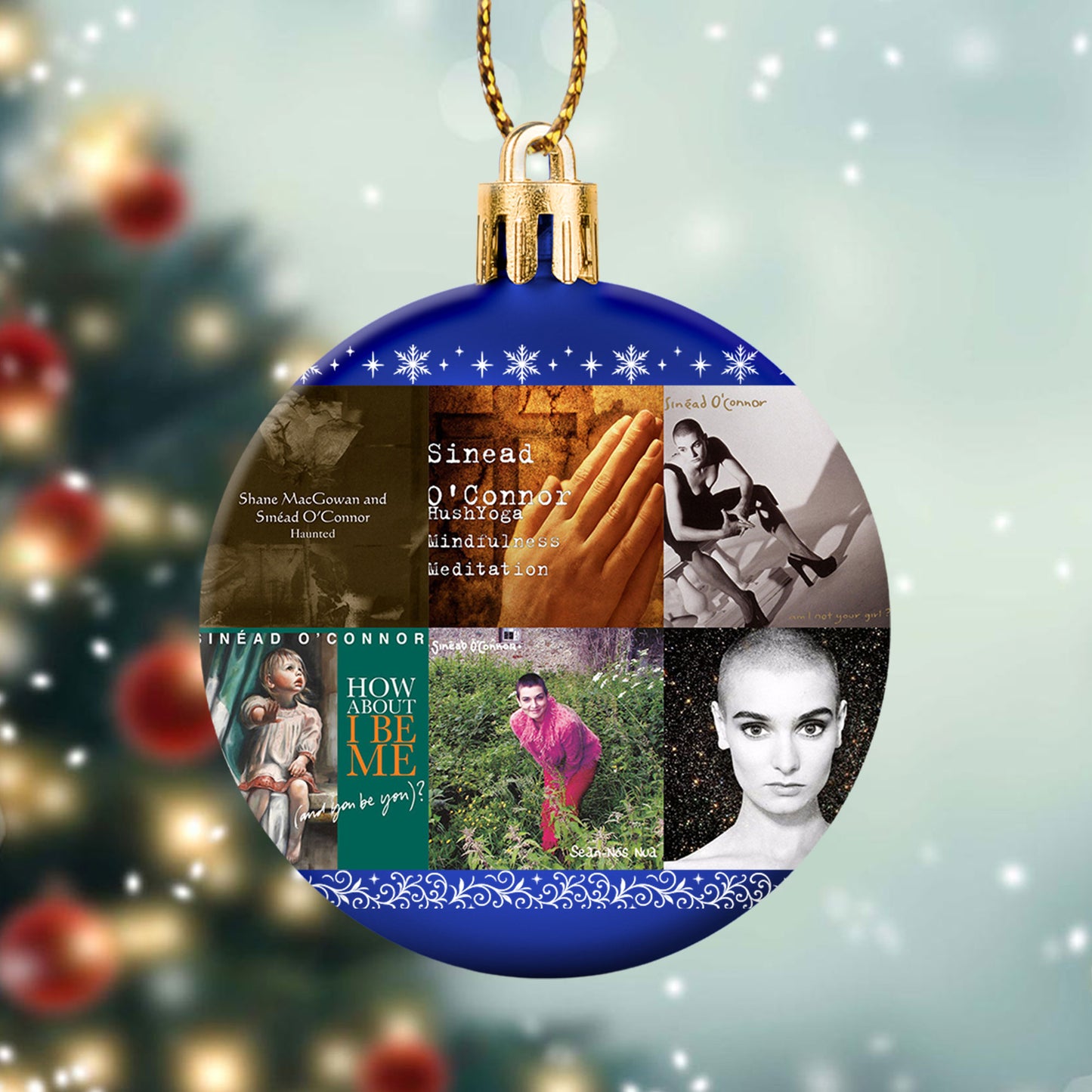 Sinéad O’Connor Album Collage Ornament – Iconic Alternative Music Christmas Decor