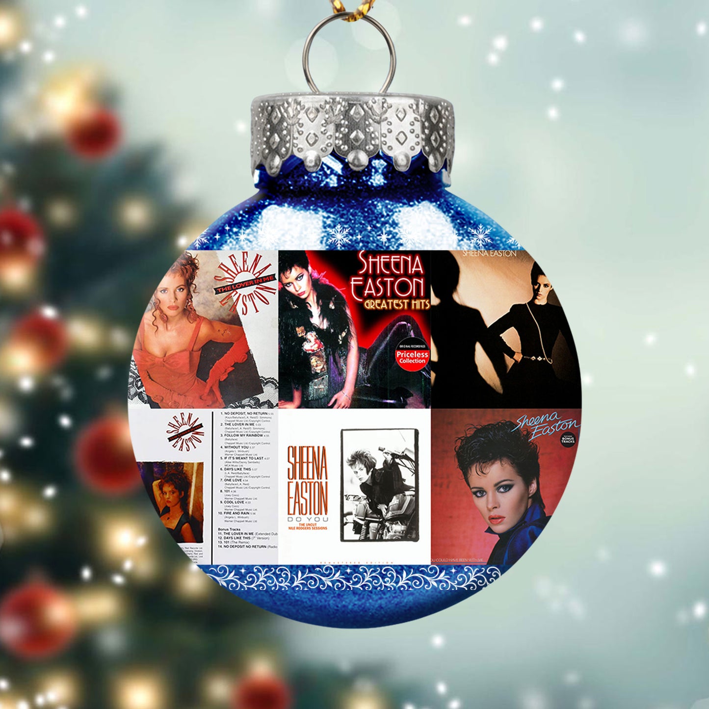 Sheena Easton Album Collage Ornament – Pop Icon Christmas Decoration