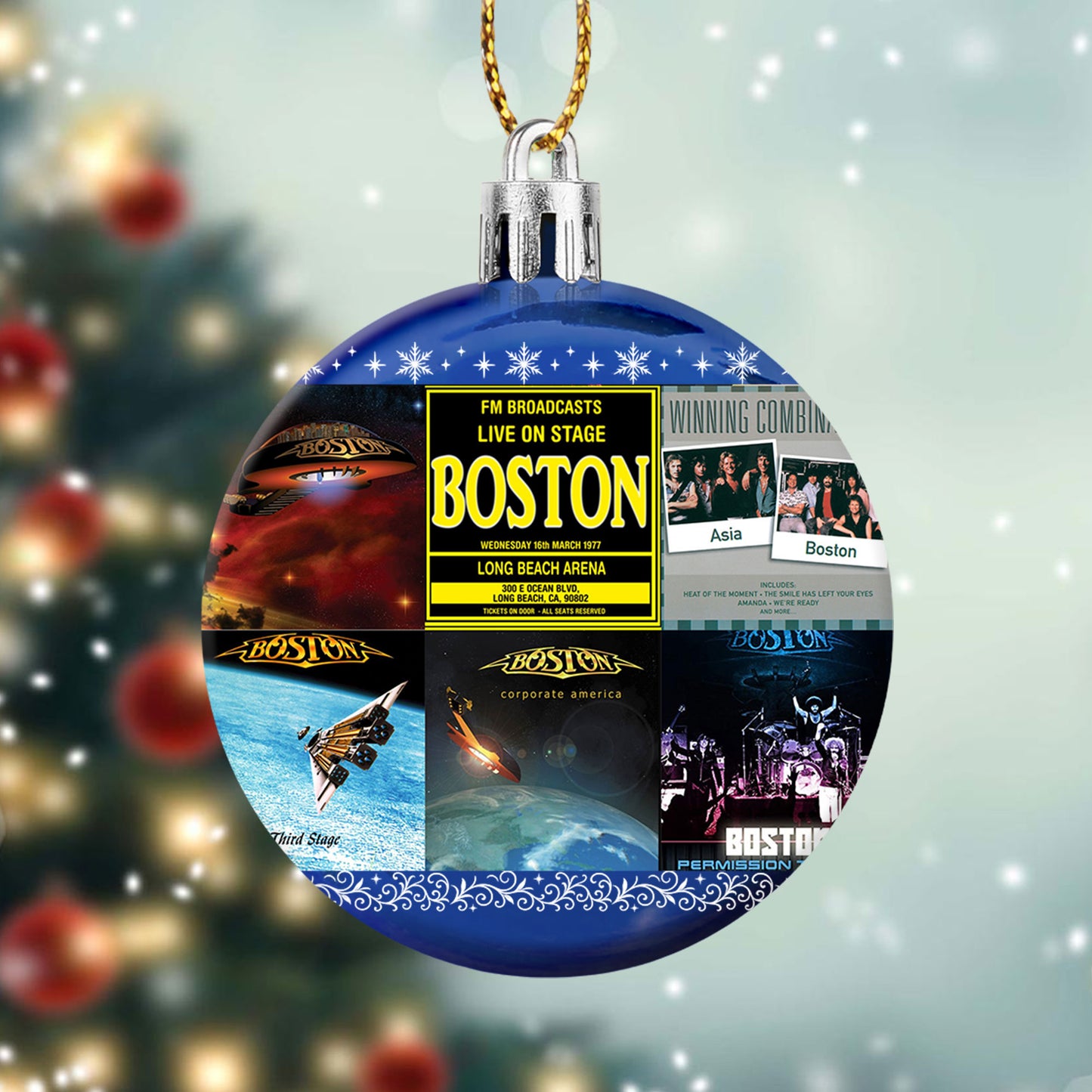 Boston Ball Ornament – Classic Rock Energy for the Holidays