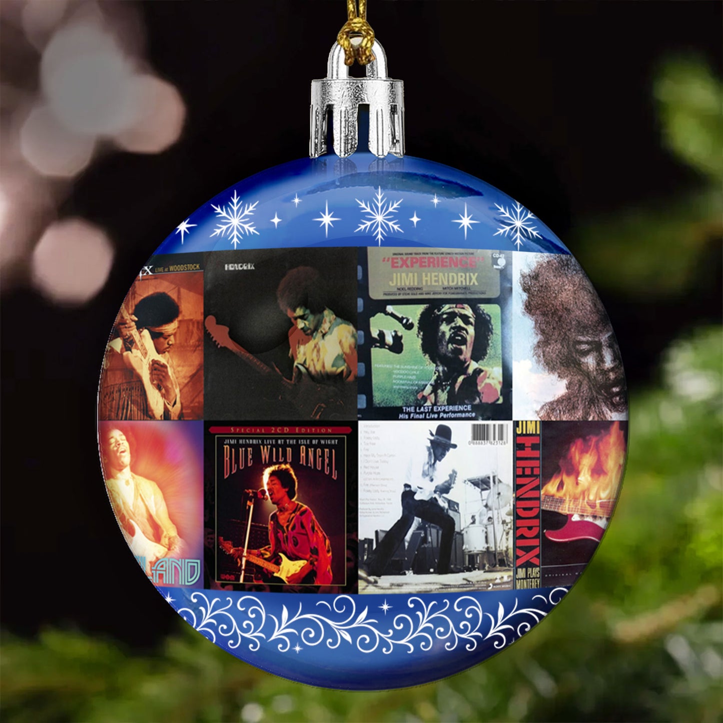 Jimi Hendrix Ball Ornament – Ignite Your Holidays with Legendary Energy