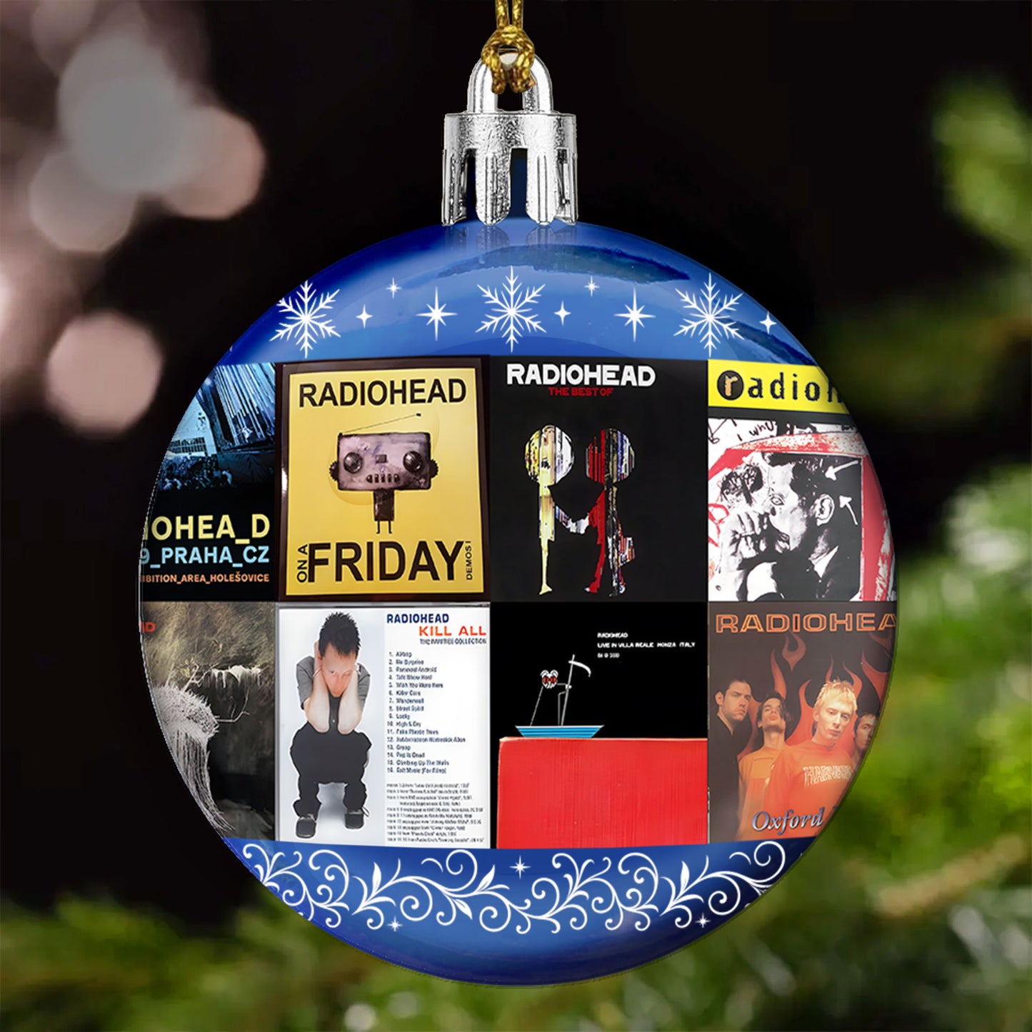 Radiohead Ball Ornament – A Tribute to Innovation, Emotion, and Alternative Spirit