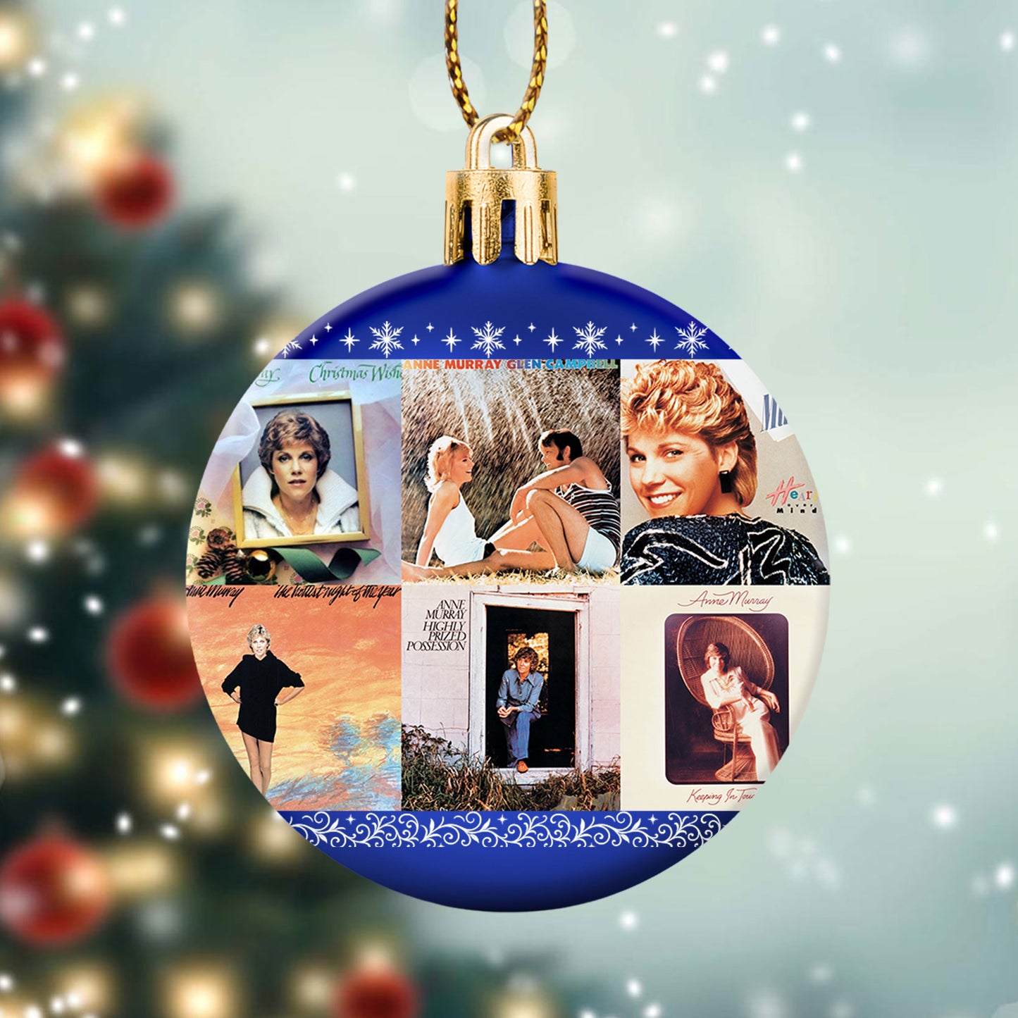 Anne Murray Album Collage Ornament – Classic Country & Pop Christmas Decoration