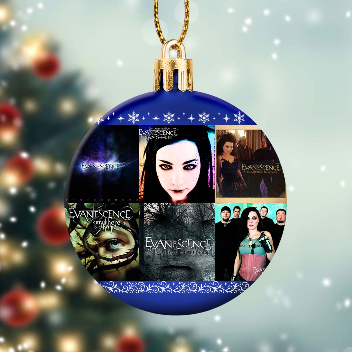 Evanescence Album Collage Ornament – Gothic Rock Christmas Decoration
