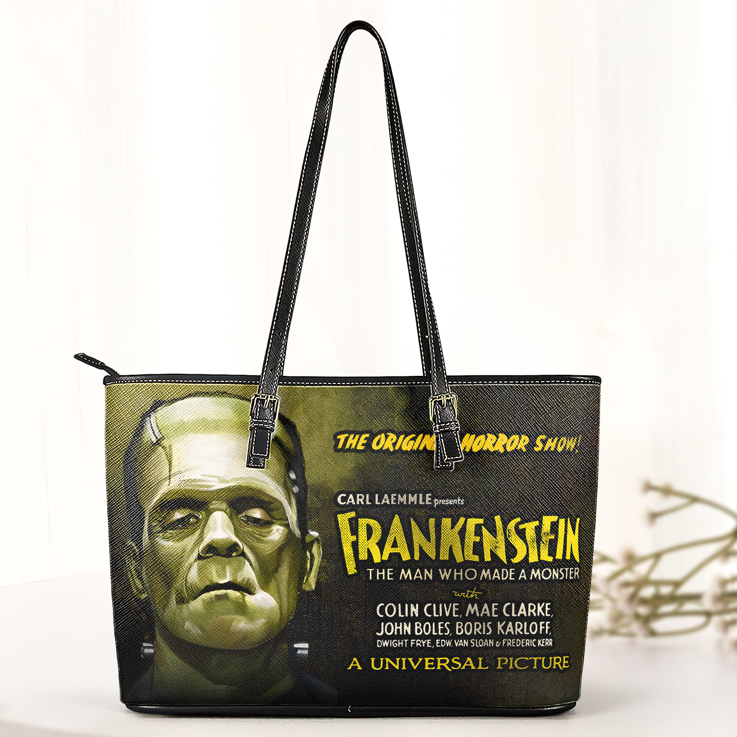 Vintage Frankenstein Horror Leather Handbag & Wallet Set