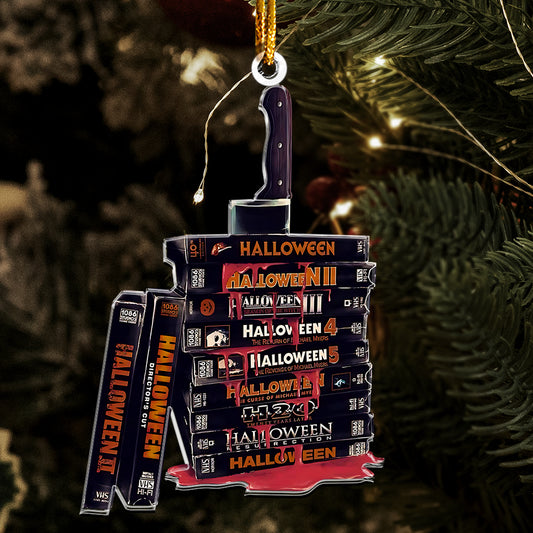 Halloween Horror VHS Collection Acrylic Ornament