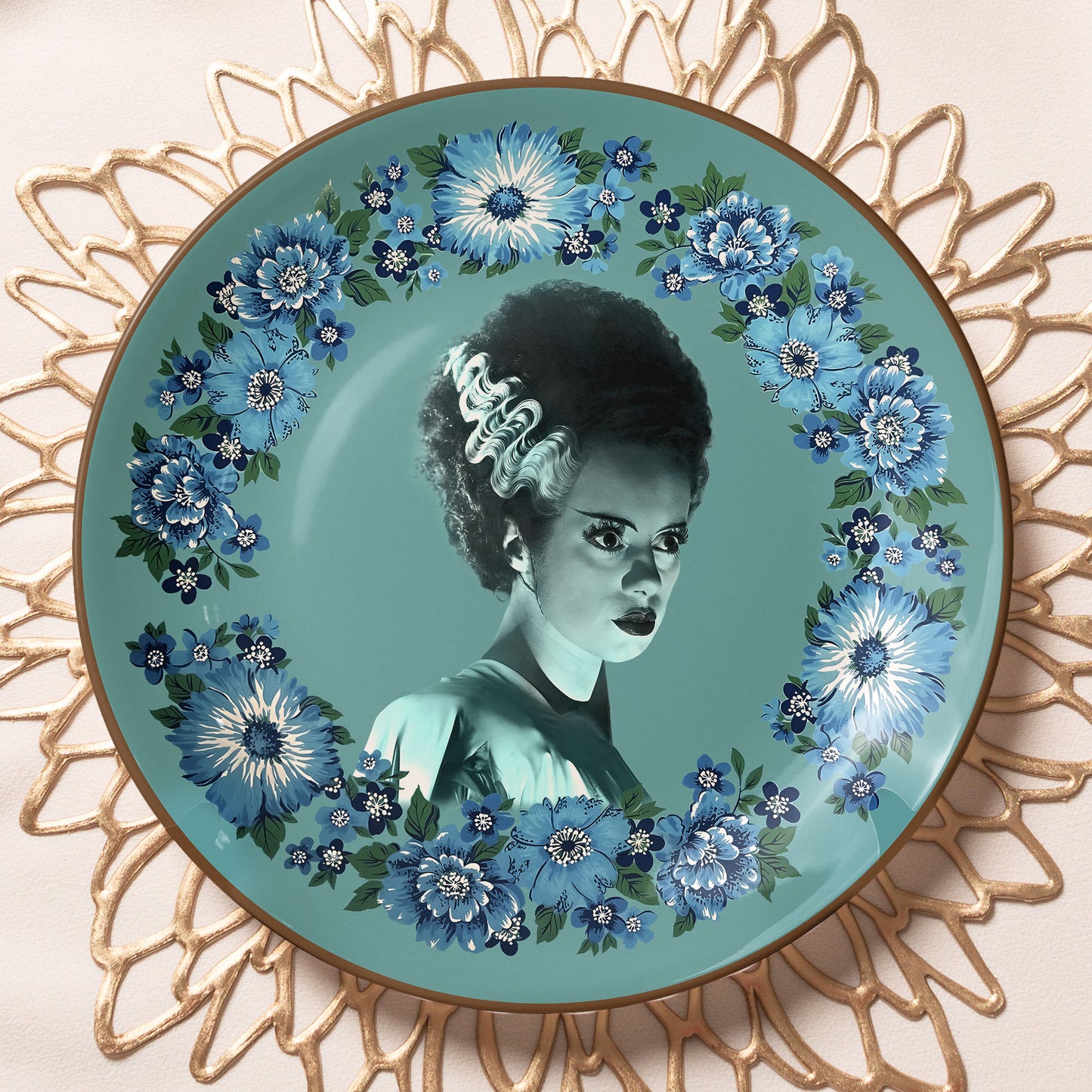 Gothic Elegance – Bride of Frankenstein Decorative Plate