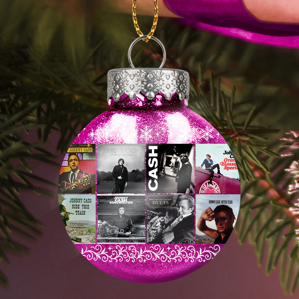 Johnny Cash Ball Ornament – The Man in Black Holiday Tribute