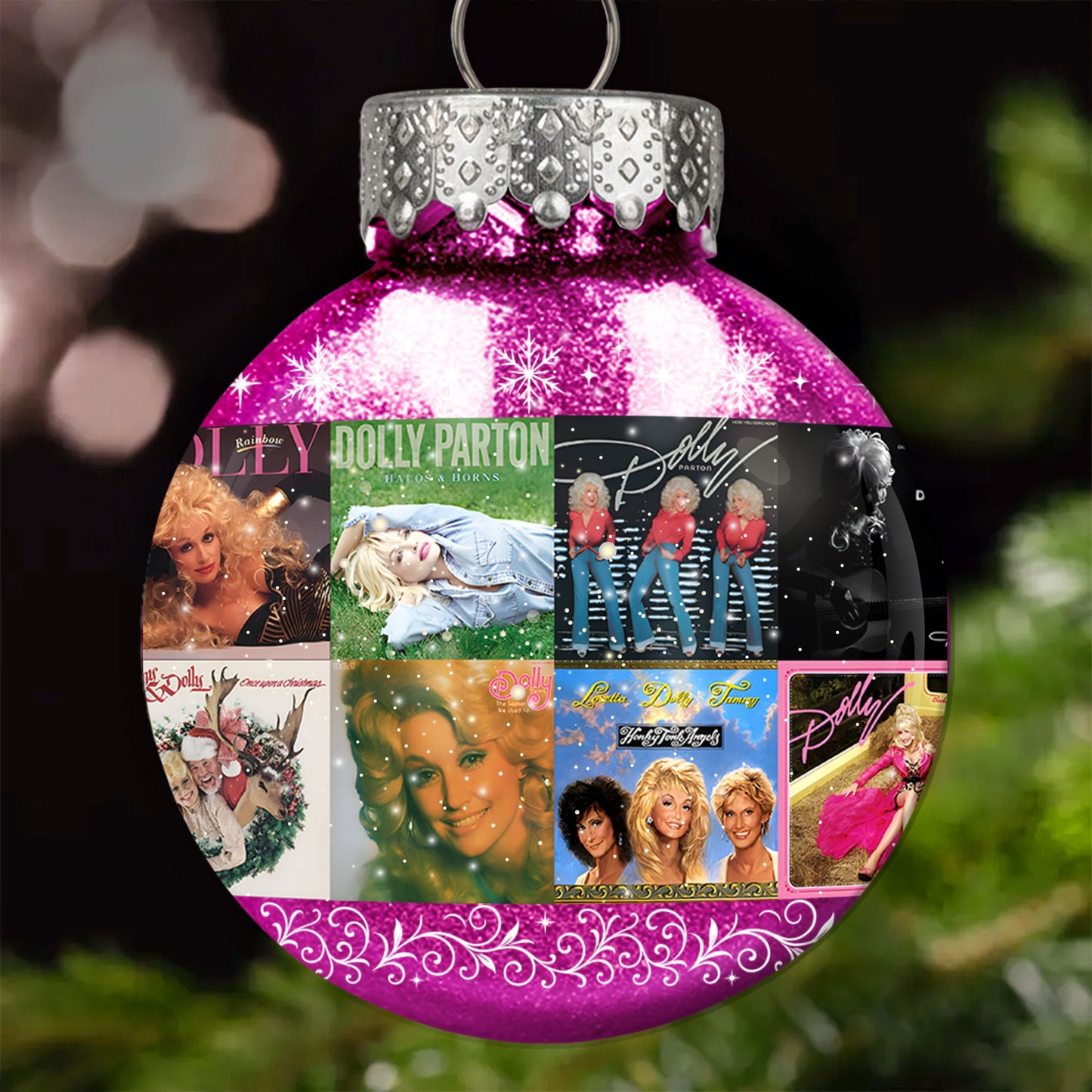 Dolly Parton Ball Ornament – A Sparkling Tribute to Country Grace and Christmas Joy