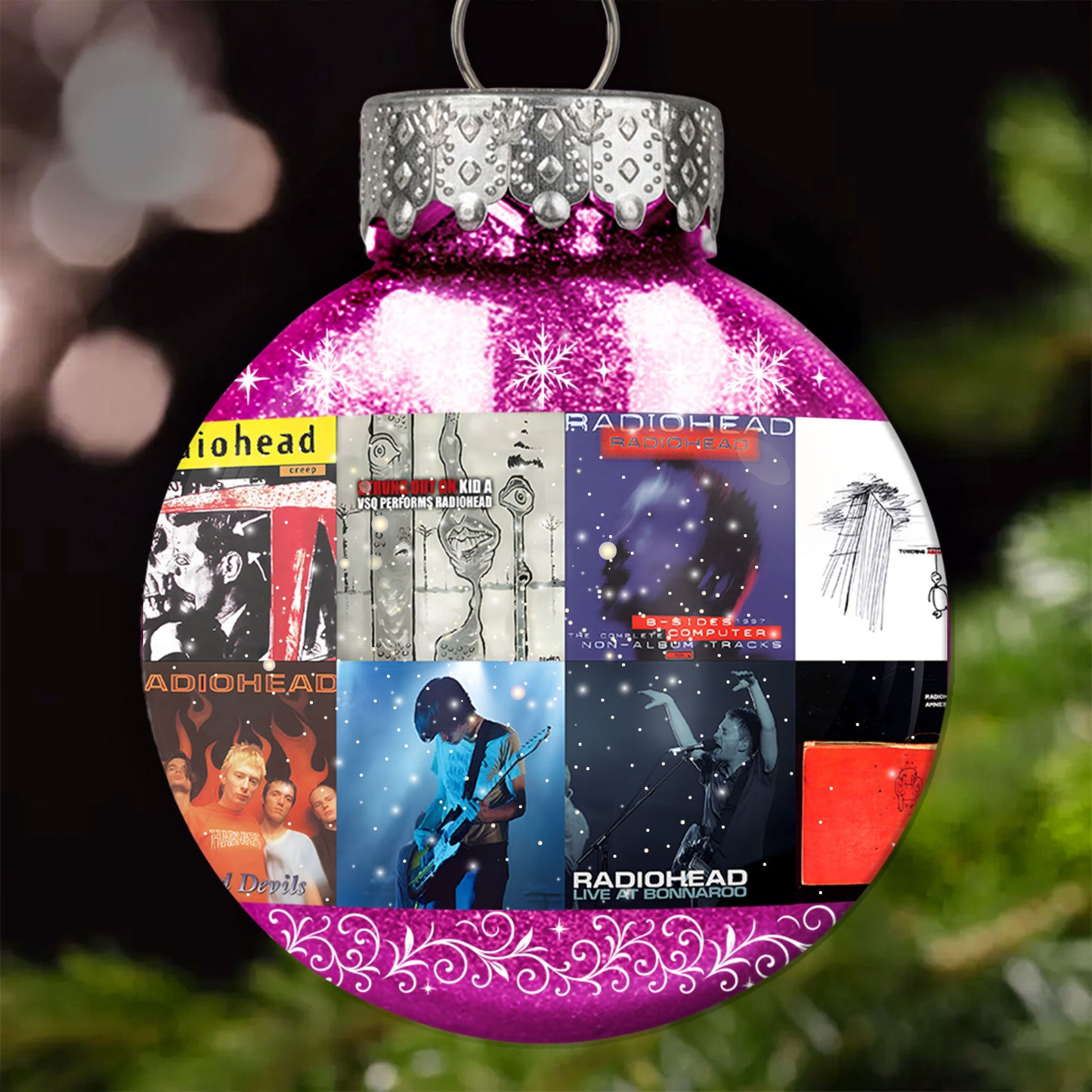 Radiohead Ball Ornament – A Tribute to Innovation, Emotion, and Alternative Spirit