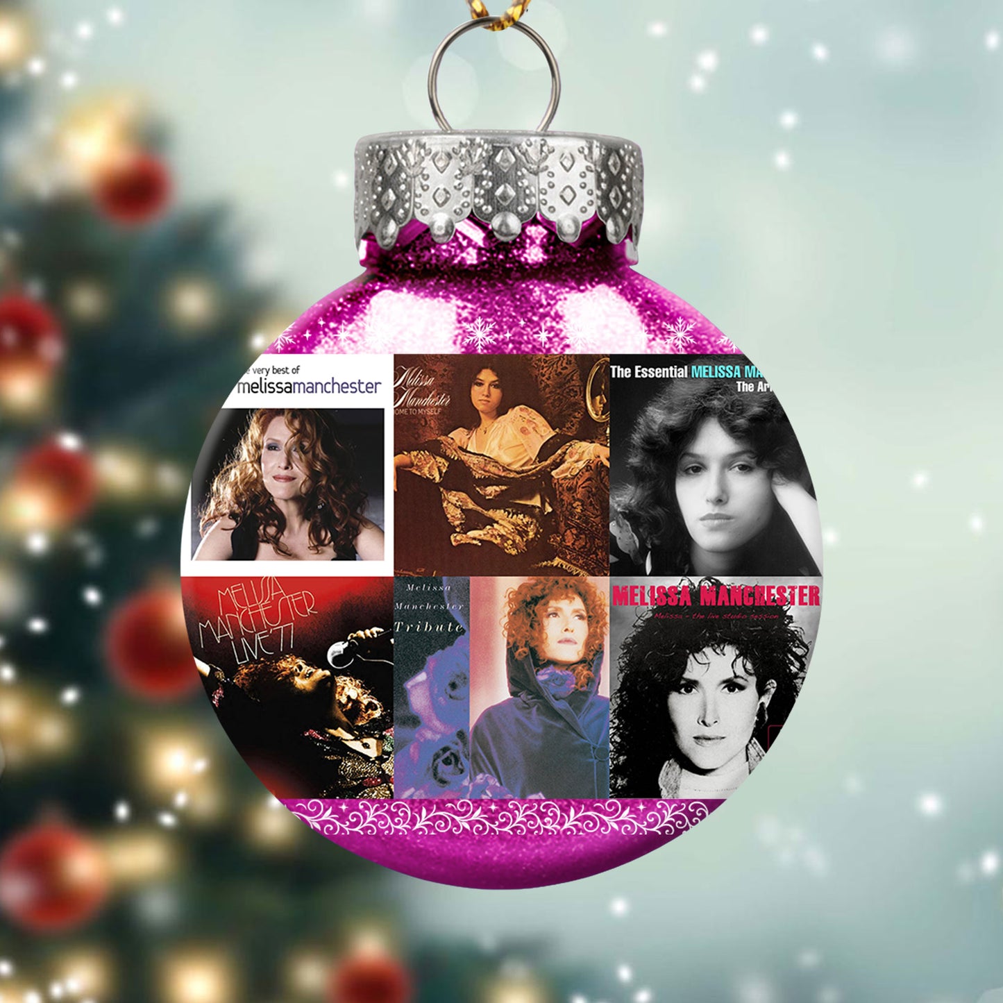 Melissa Manchester Album Collage Ornament – Classic Pop Holiday Decoration