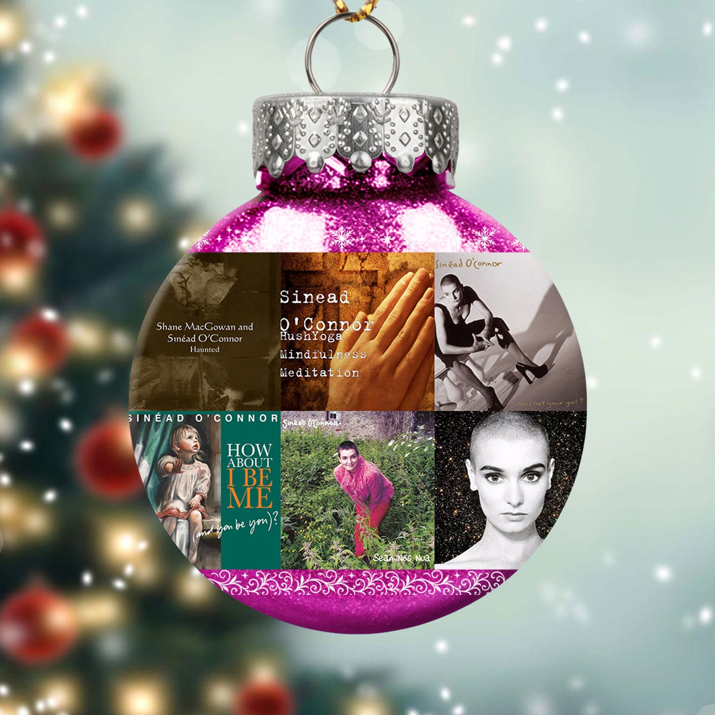 Sinéad O’Connor Album Collage Ornament – Iconic Alternative Music Christmas Decor