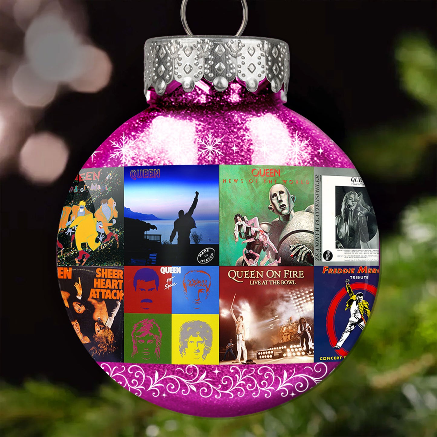 Queen Ball Ornament – A Majestic Tribute to Rock Royalty and Holiday Harmony