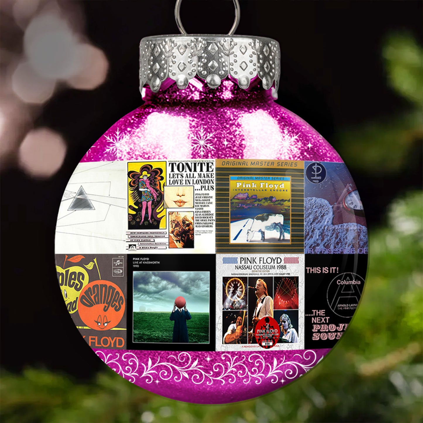 Pink Floyd Ball Ornament – A Psychedelic Tribute to Timeless Sound