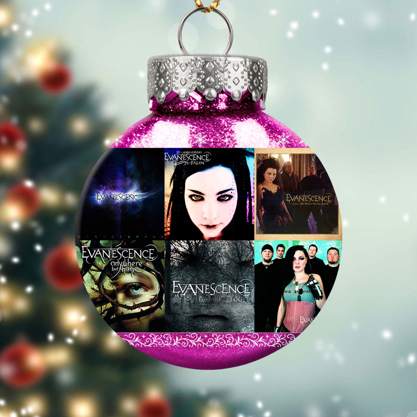 Evanescence Album Collage Ornament – Gothic Rock Christmas Decoration