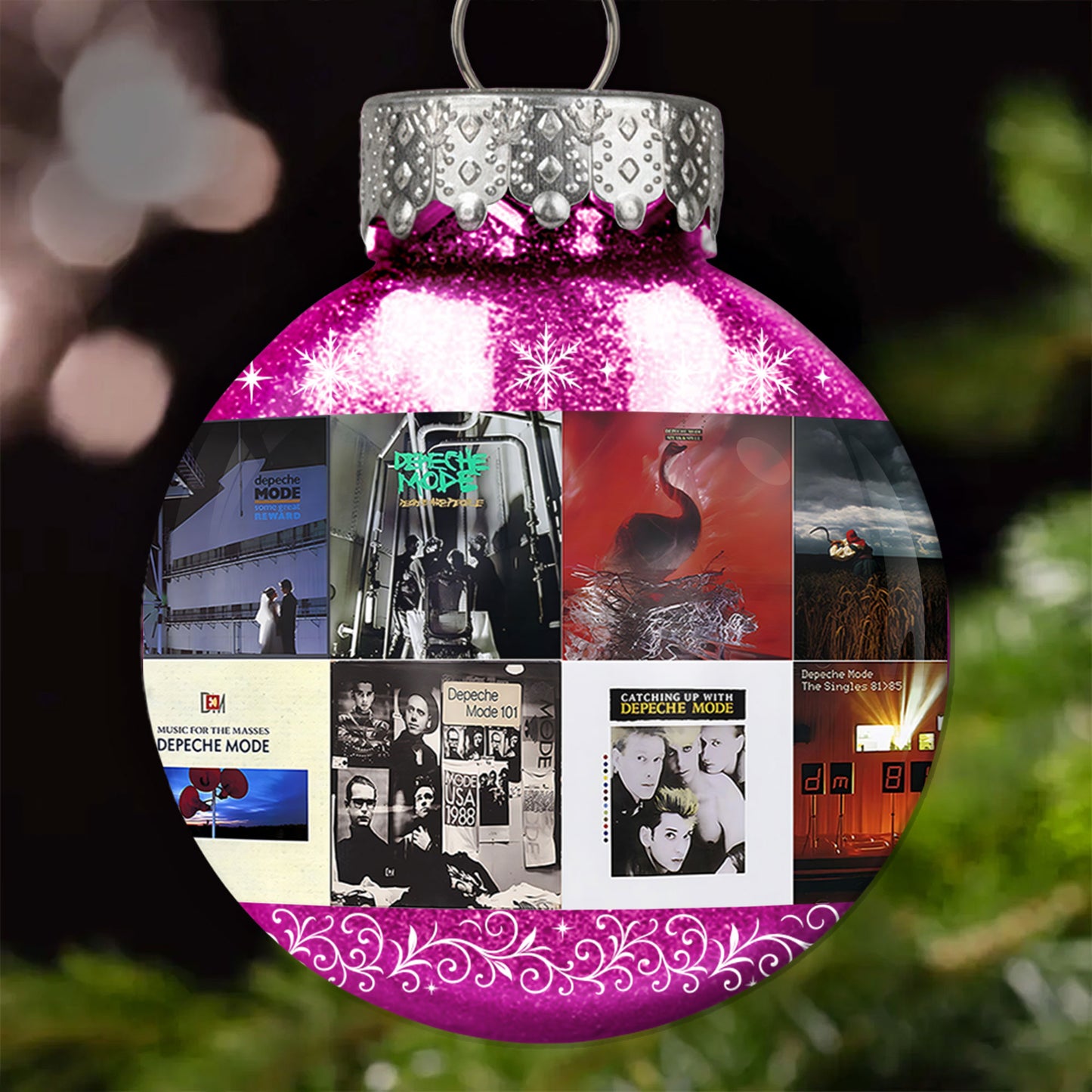 Depeche Mode Ball Ornament – A Synthwave Symphony for the Holiday Season