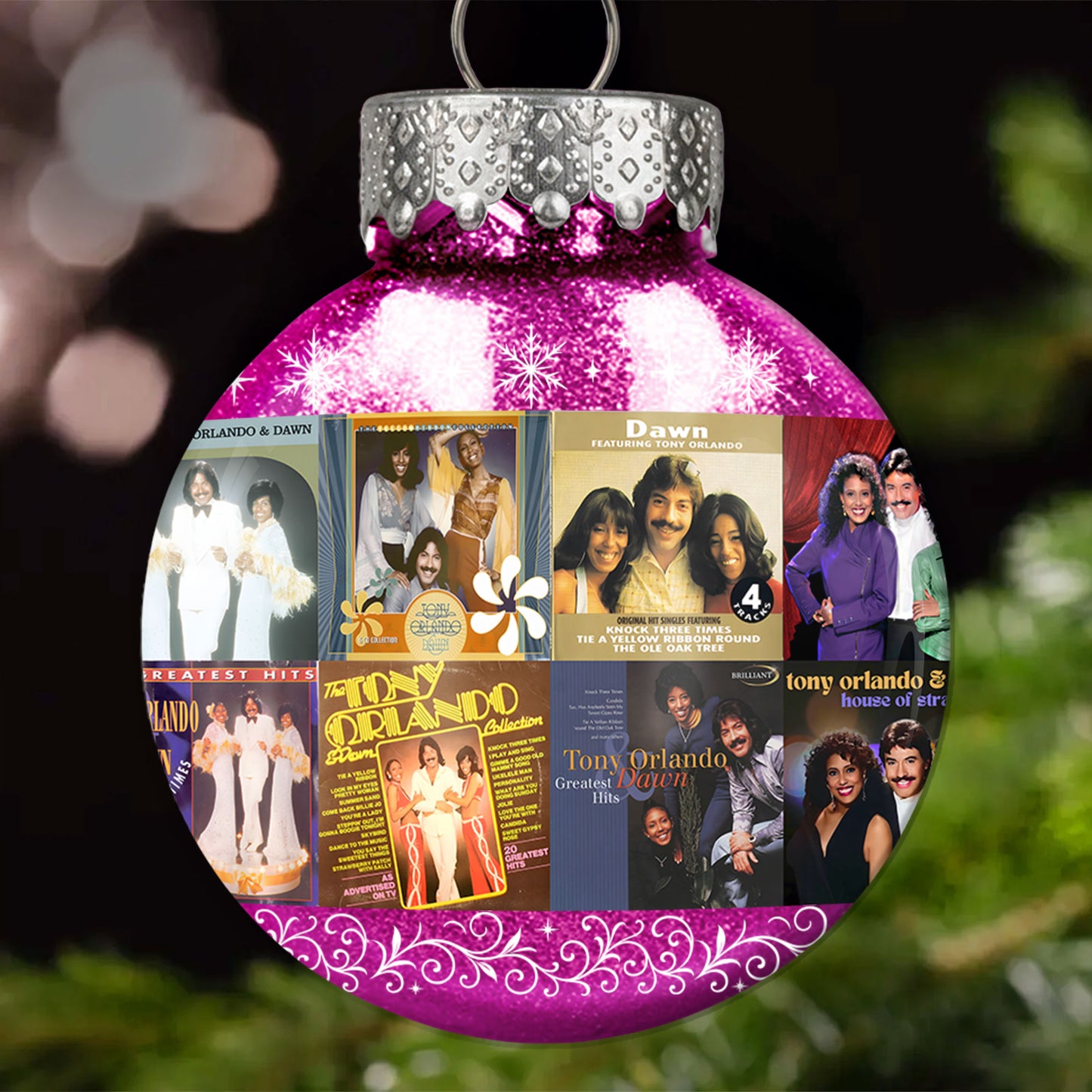 Tony Orlando & Dawn Ball Ornament – A Heartwarming Holiday Gift for Music Lovers