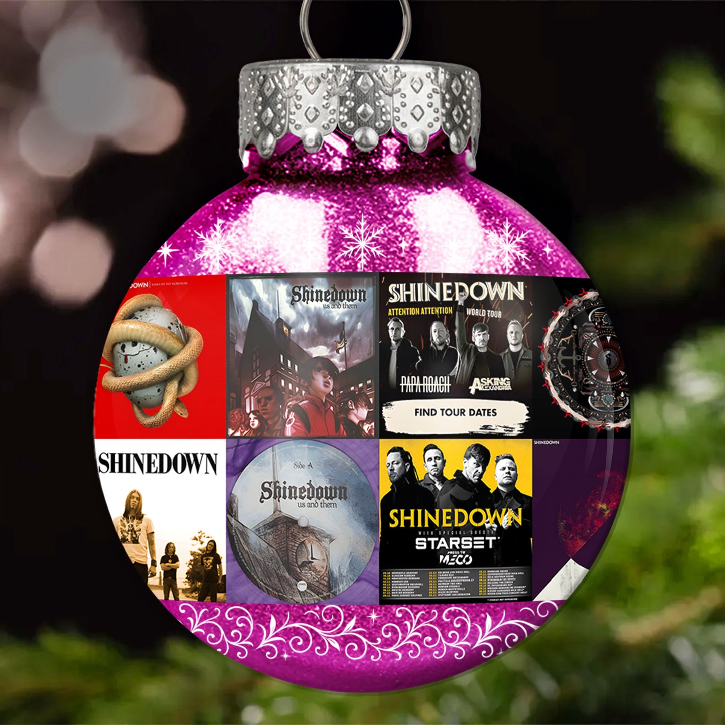 Shinedown Ball Ornament – Rock Resilience Wrapped in Holiday Glow