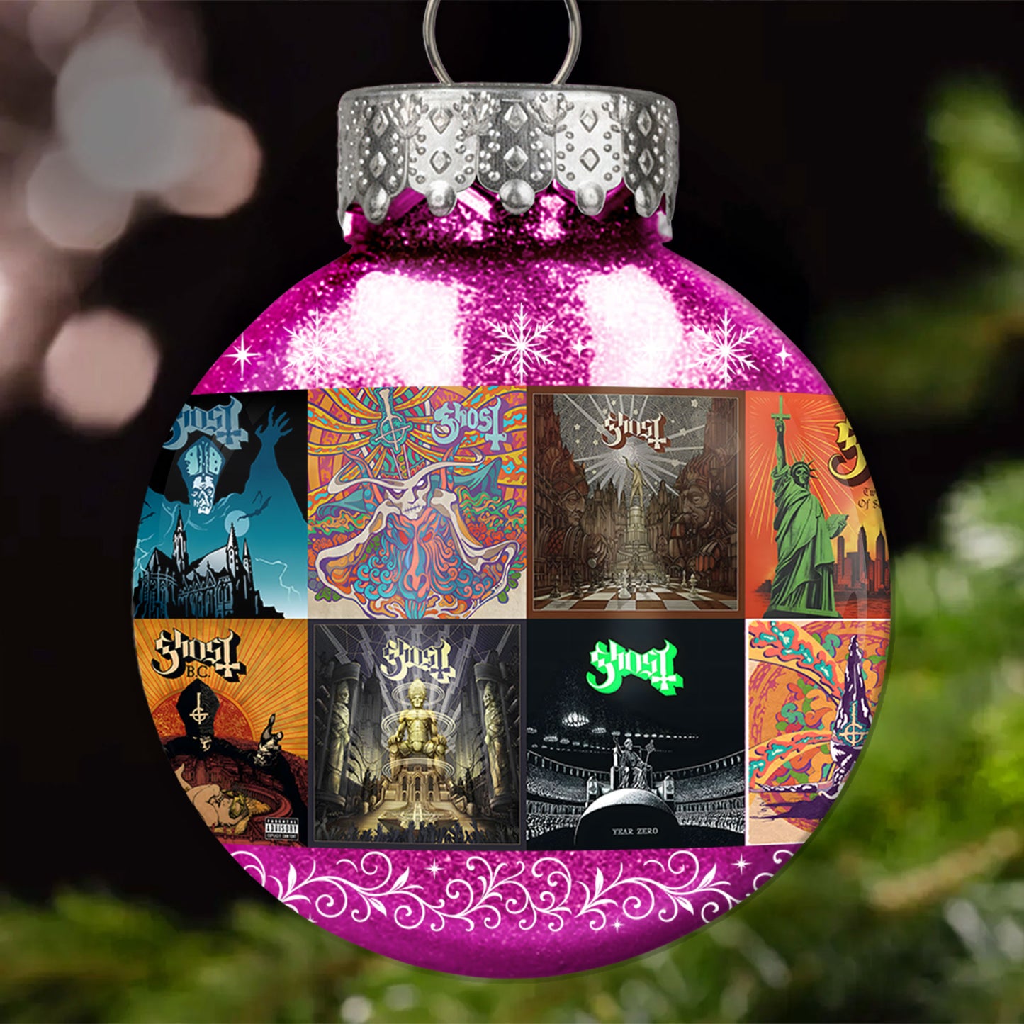 Ghost Ball Ornament – Theatrical Metal Spirit