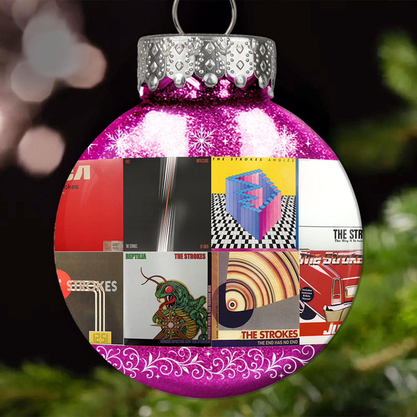 The Strokes Ball Ornament – Indie Rock Energy for the Holidays