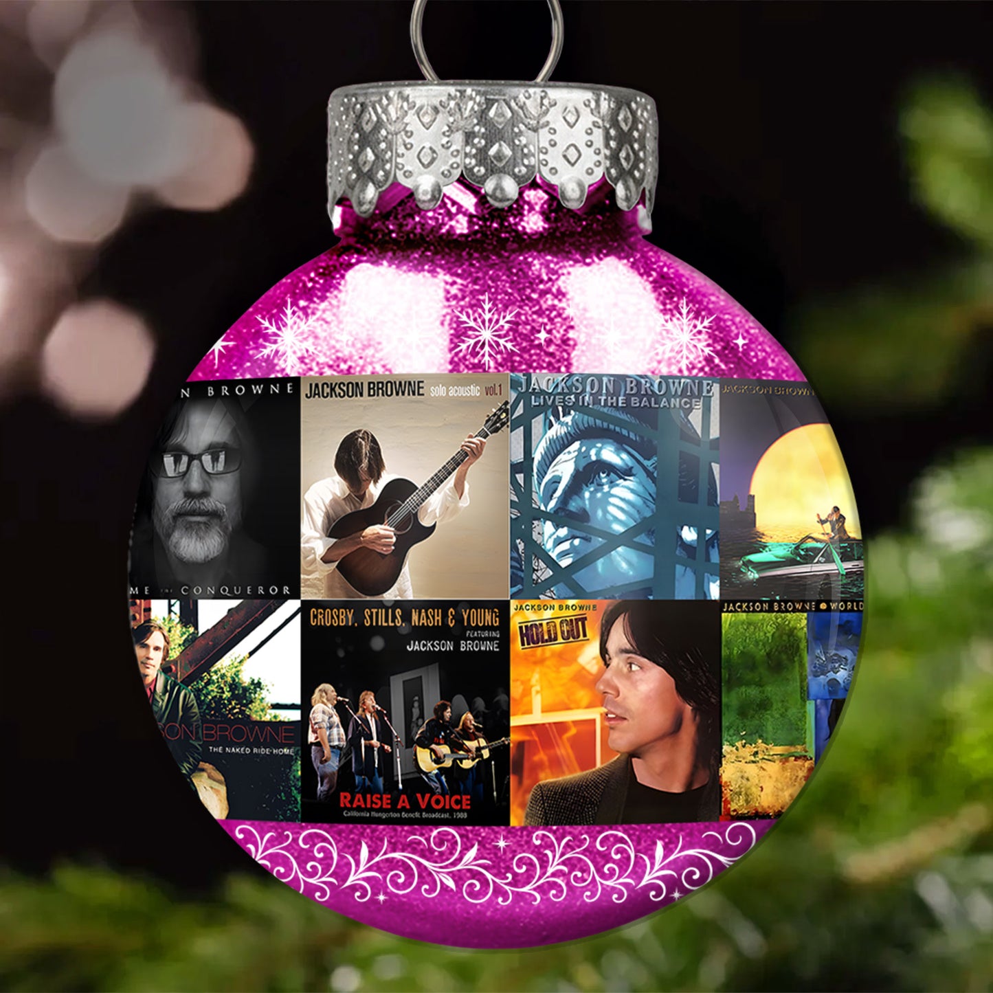 Jackson Browne Ball Ornament – Folk Rock Reflections