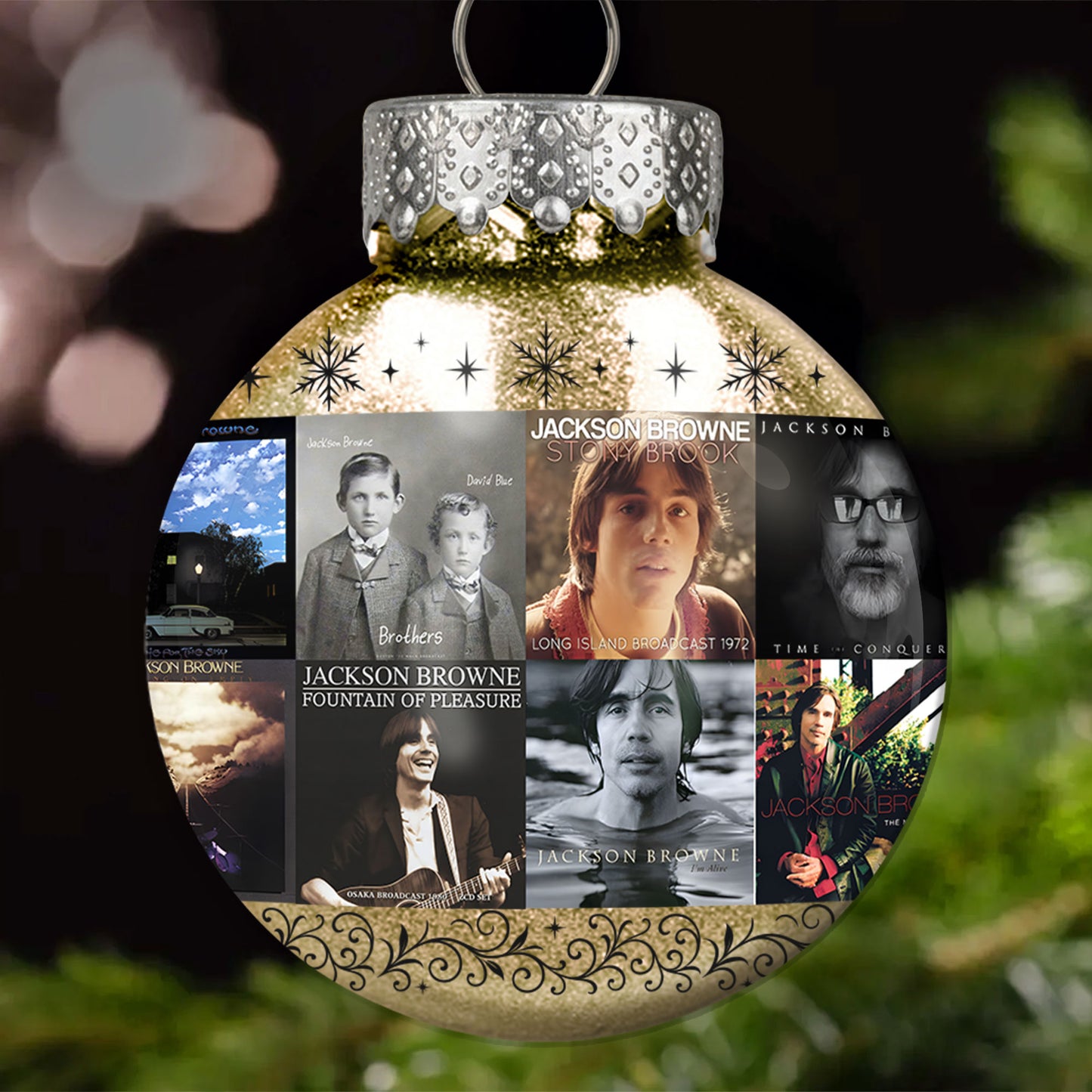 Jackson Browne Ball Ornament – Folk Rock Reflections