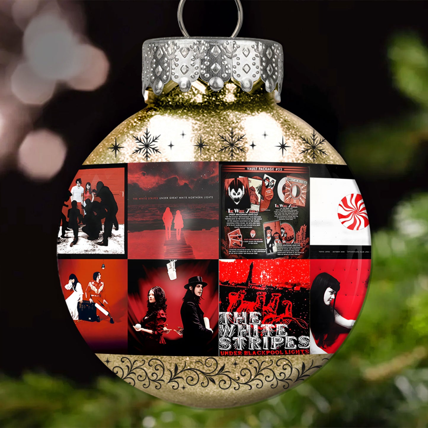 The White Stripes Ball Ornament – Bold Rock Energy for the Holidays